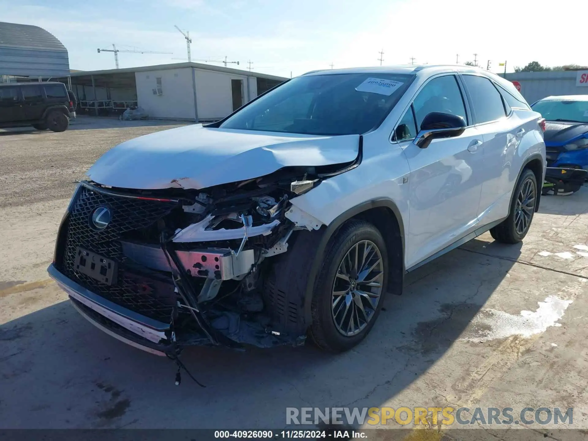 2 fotografías del automóvil dañado 2T2YZMDAXNC361022 LEXUS RX 350 2022