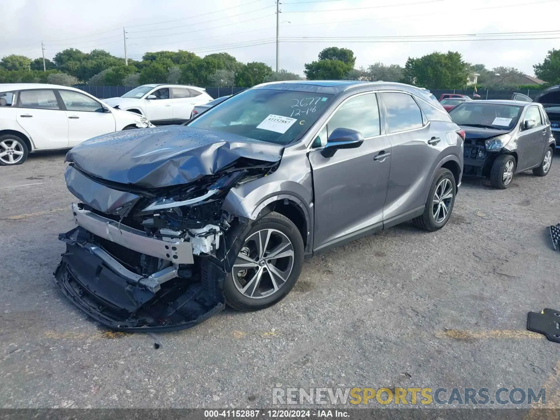 2 fotografías del automóvil dañado 2T2BAMBA3PC002677 LEXUS RX 350 2023