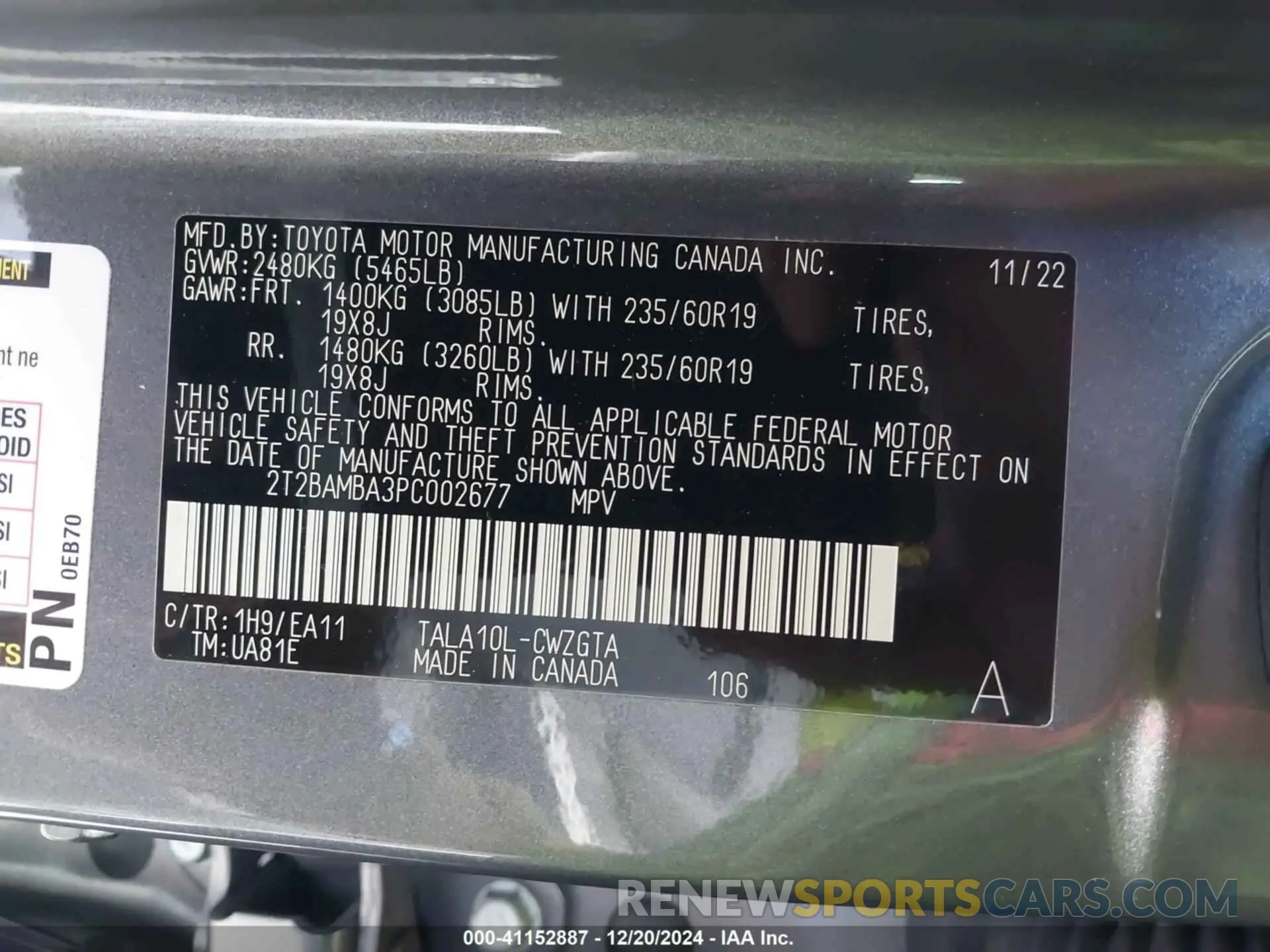 9 fotografías del automóvil dañado 2T2BAMBA3PC002677 LEXUS RX 350 2023