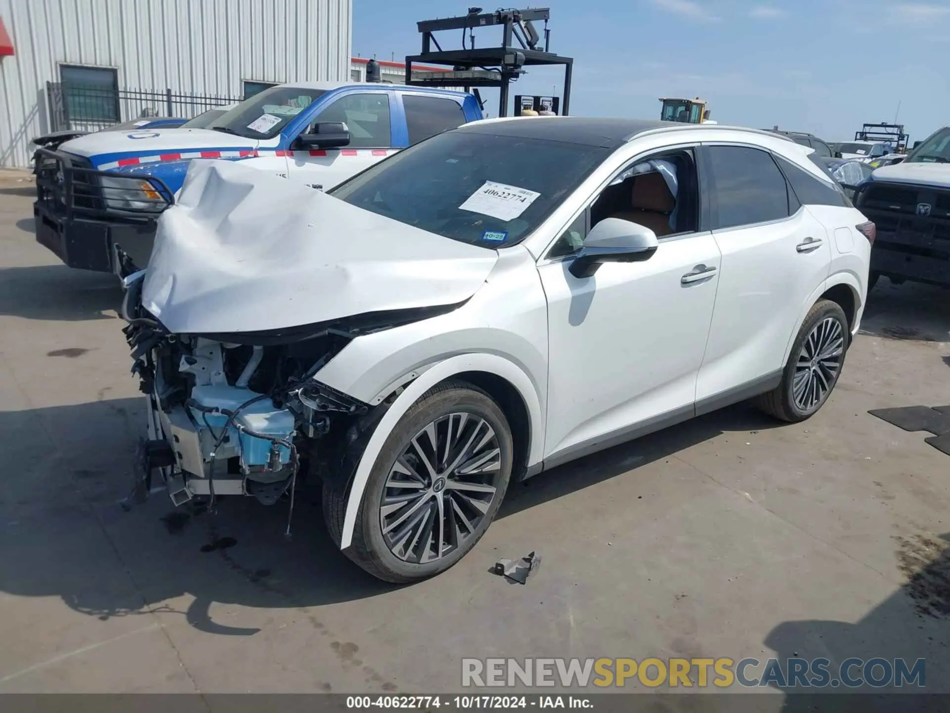2 fotografías del automóvil dañado 2T2BAMBA3PC022332 LEXUS RX 350 2023