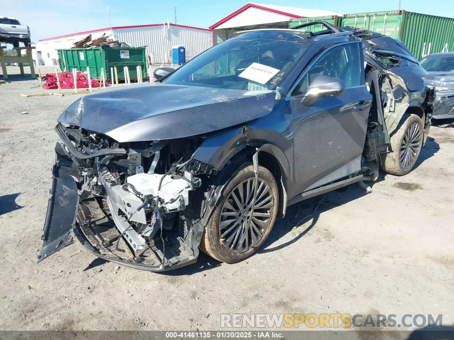 2 fotografías del automóvil dañado 2T2BAMBA5PC021439 LEXUS RX 350 2023