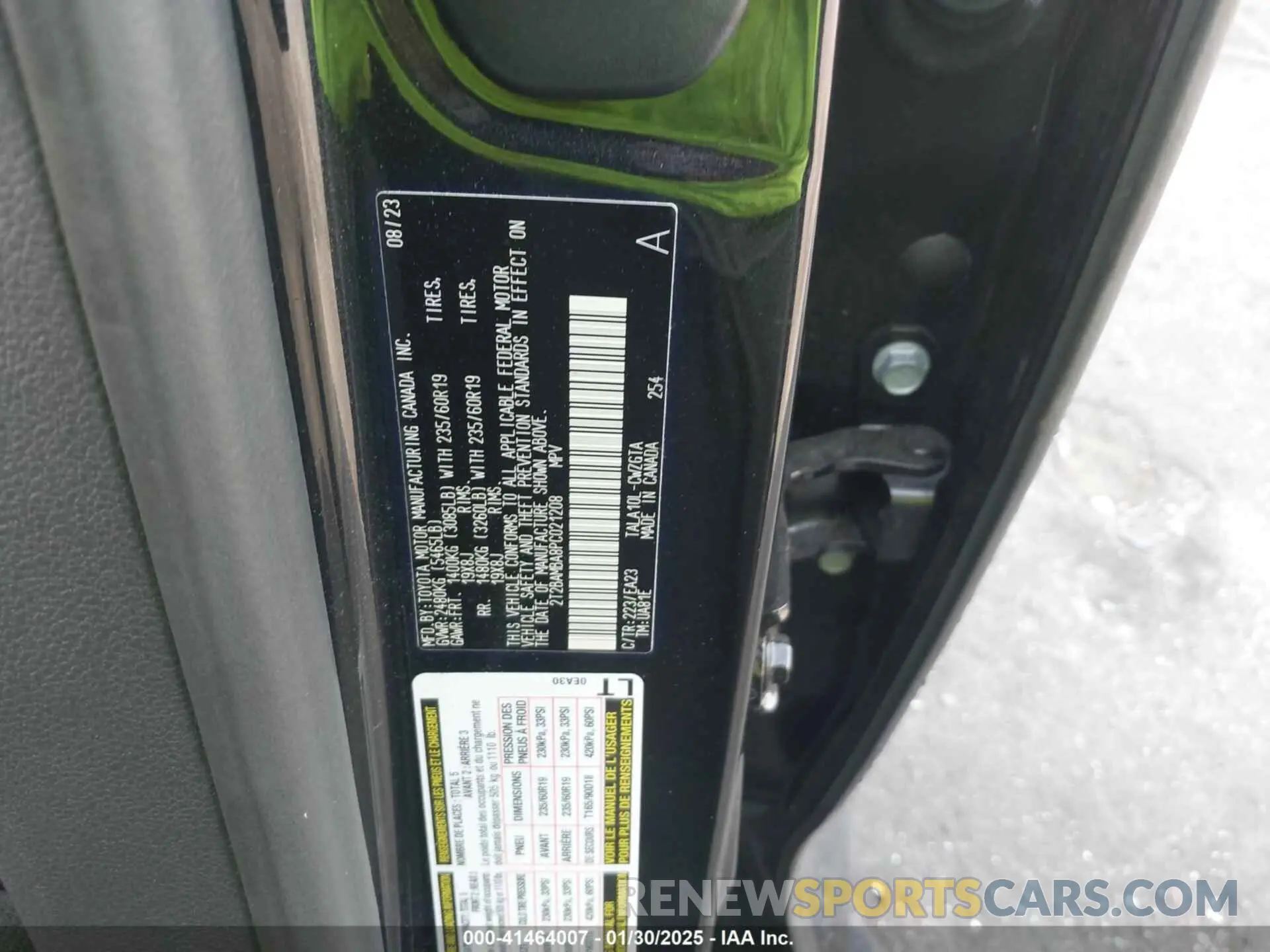 9 fotografías del automóvil dañado 2T2BAMBA8PC021208 LEXUS RX 350 2023