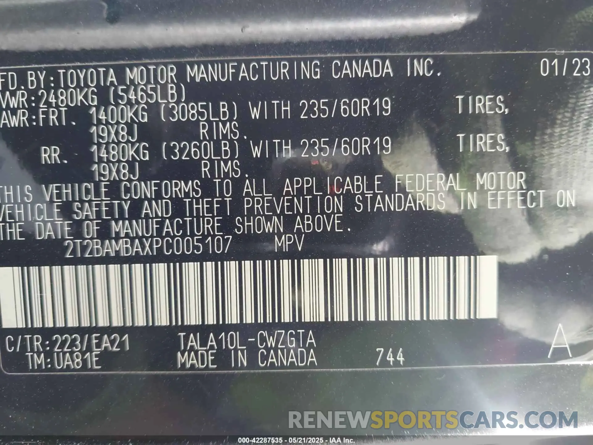 9 fotografías del automóvil dañado 2T2BAMBAXPC005107 LEXUS RX 350 2023