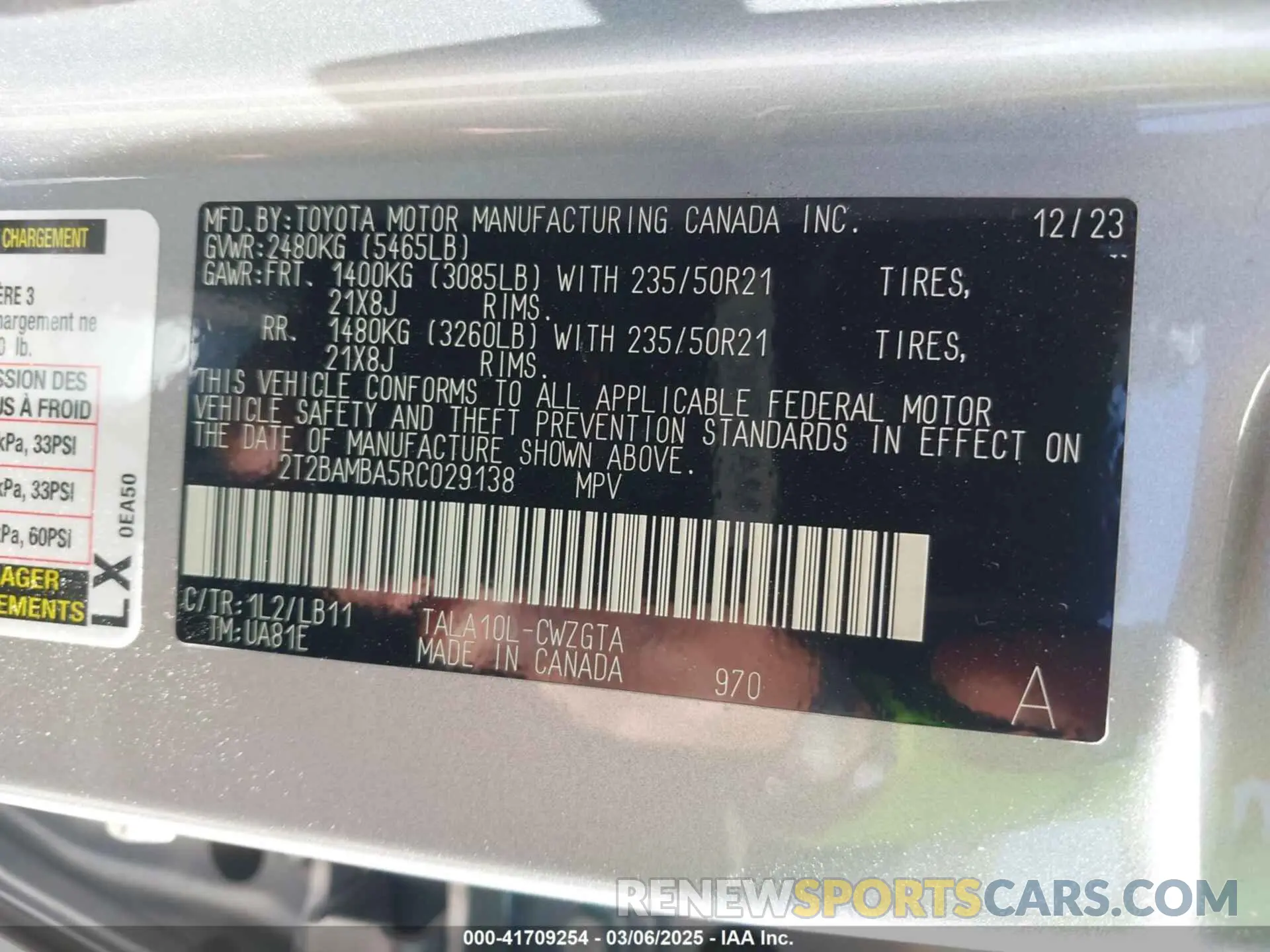 9 fotografías del automóvil dañado 2T2BAMBA5RC029138 LEXUS RX 350 2024
