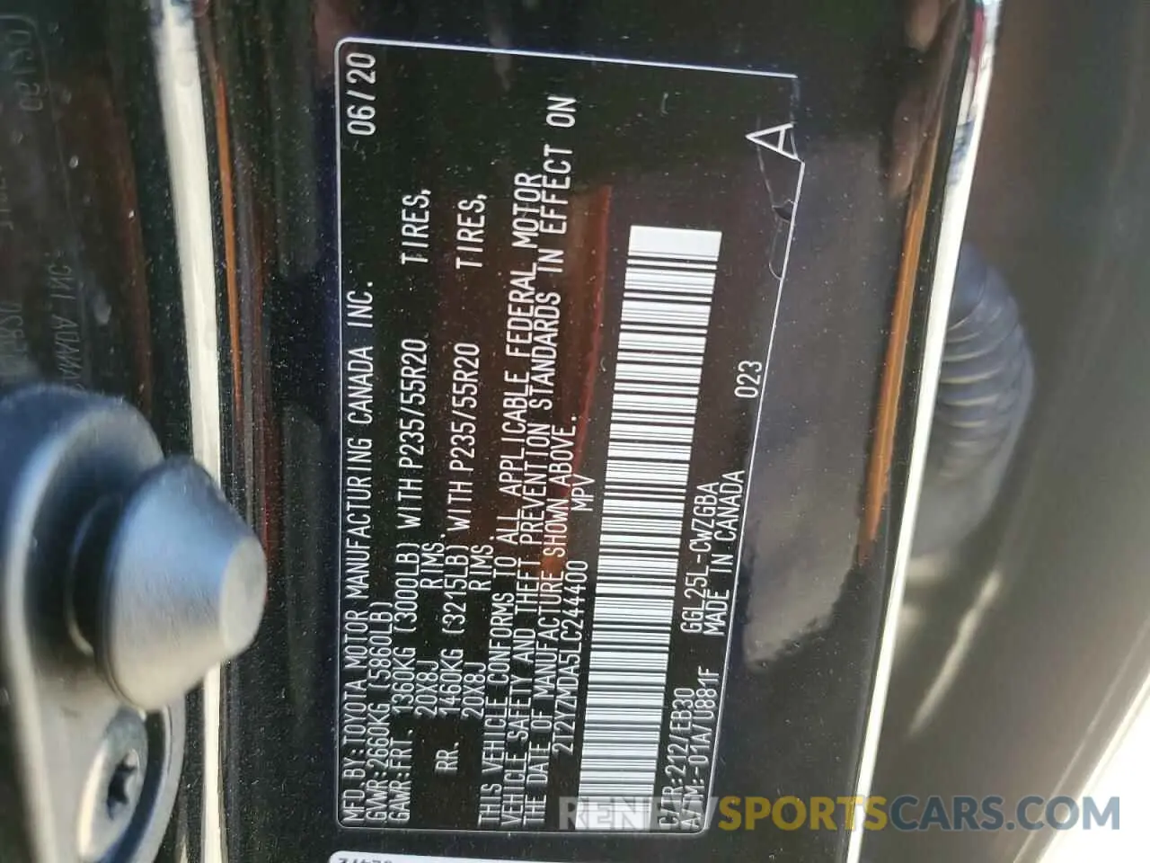 14 fotografías del automóvil dañado 2T2YZMDA5LC244400 LEXUS RX 350 F S 2020