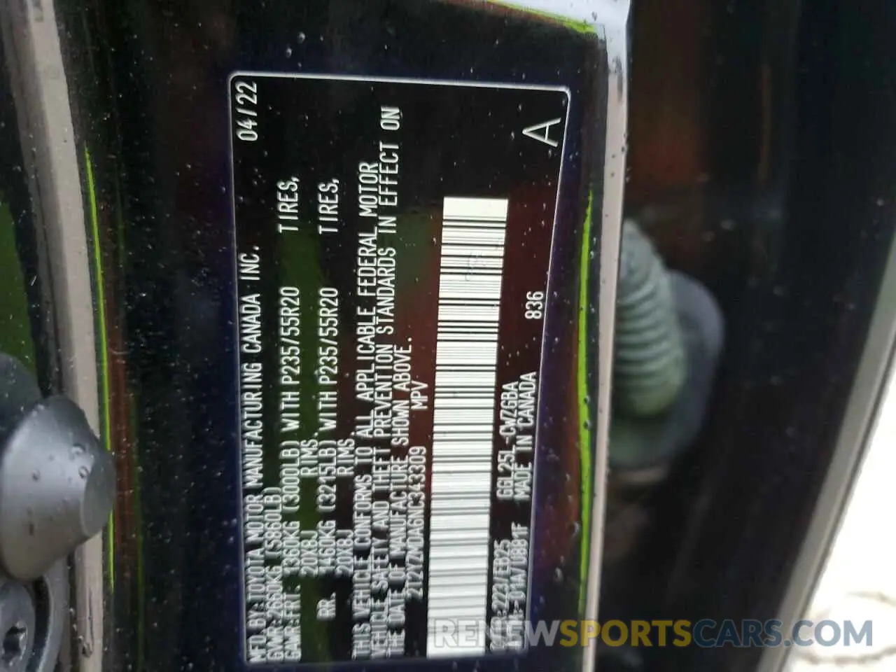 16 fotografías del automóvil dañado 2T2YZMDA6NC343309 LEXUS RX 350 F S 2022