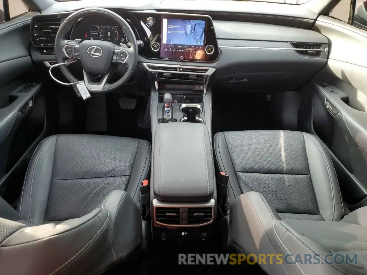 8 fotografías del automóvil dañado JTJCHMAA4P2001782 LEXUS RX 350 PRE 2023