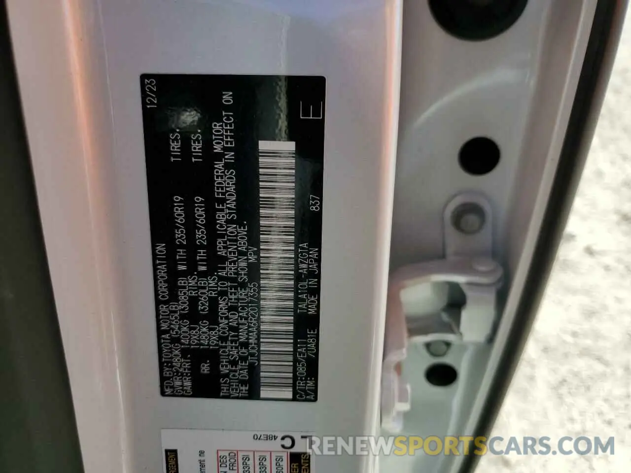 14 fotografías del automóvil dañado JTJCHMAA6R2017355 LEXUS RX 350 PRE 2024