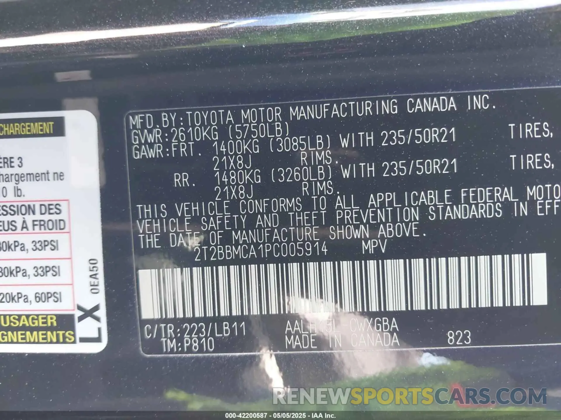 9 fotografías del automóvil dañado 2T2BBMCA1PC005914 LEXUS RX 350H 2023