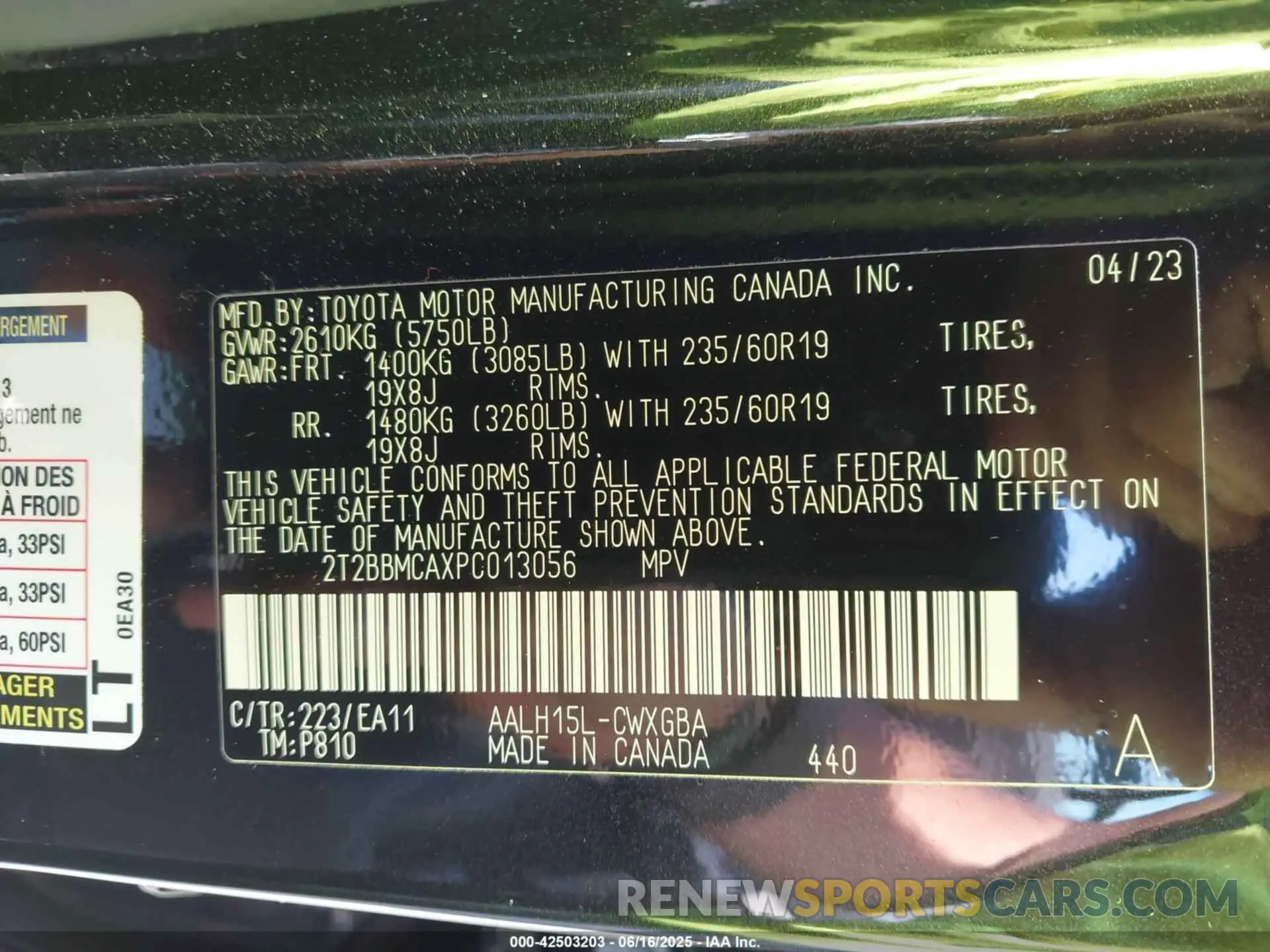 9 fotografías del automóvil dañado 2T2BBMCAXPC013056 LEXUS RX 350H 2023
