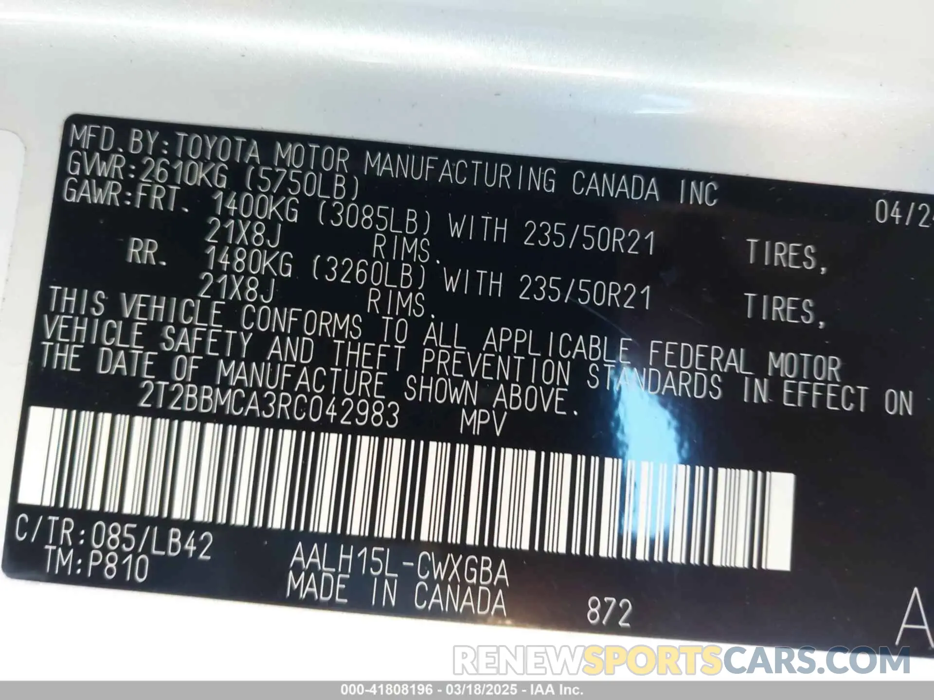 9 fotografías del automóvil dañado 2T2BBMCA3RC042983 LEXUS RX 350H 2024