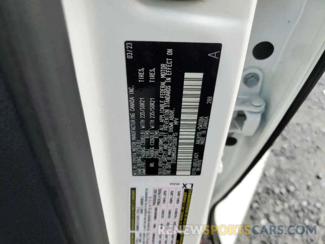 13 fotografías del automóvil dañado 2T2BBMCAXPC008715 LEXUS RX 350H BA 2023