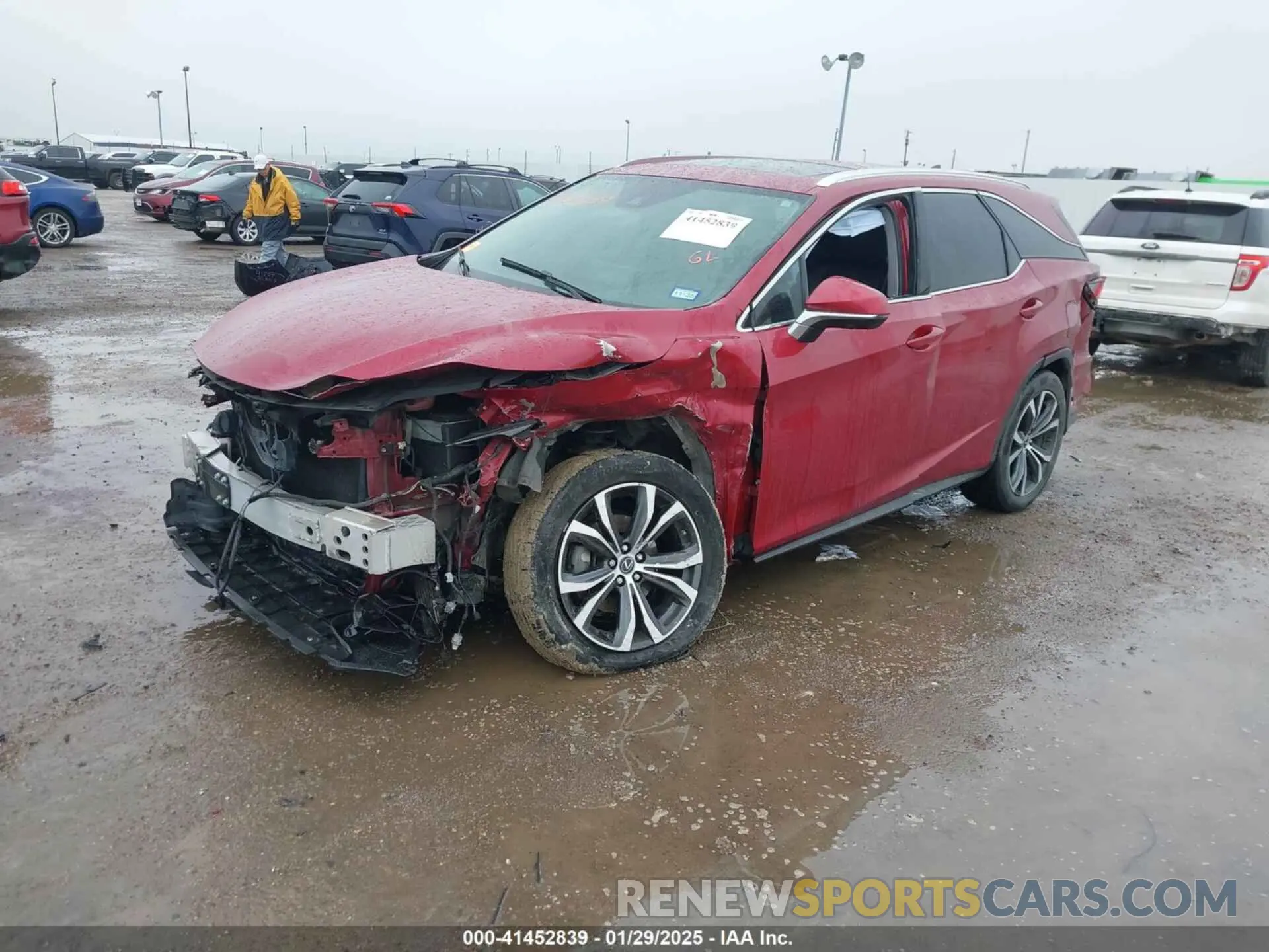 2 fotografías del automóvil dañado JTJHZKEA8M2019618 LEXUS RX 350L 2021