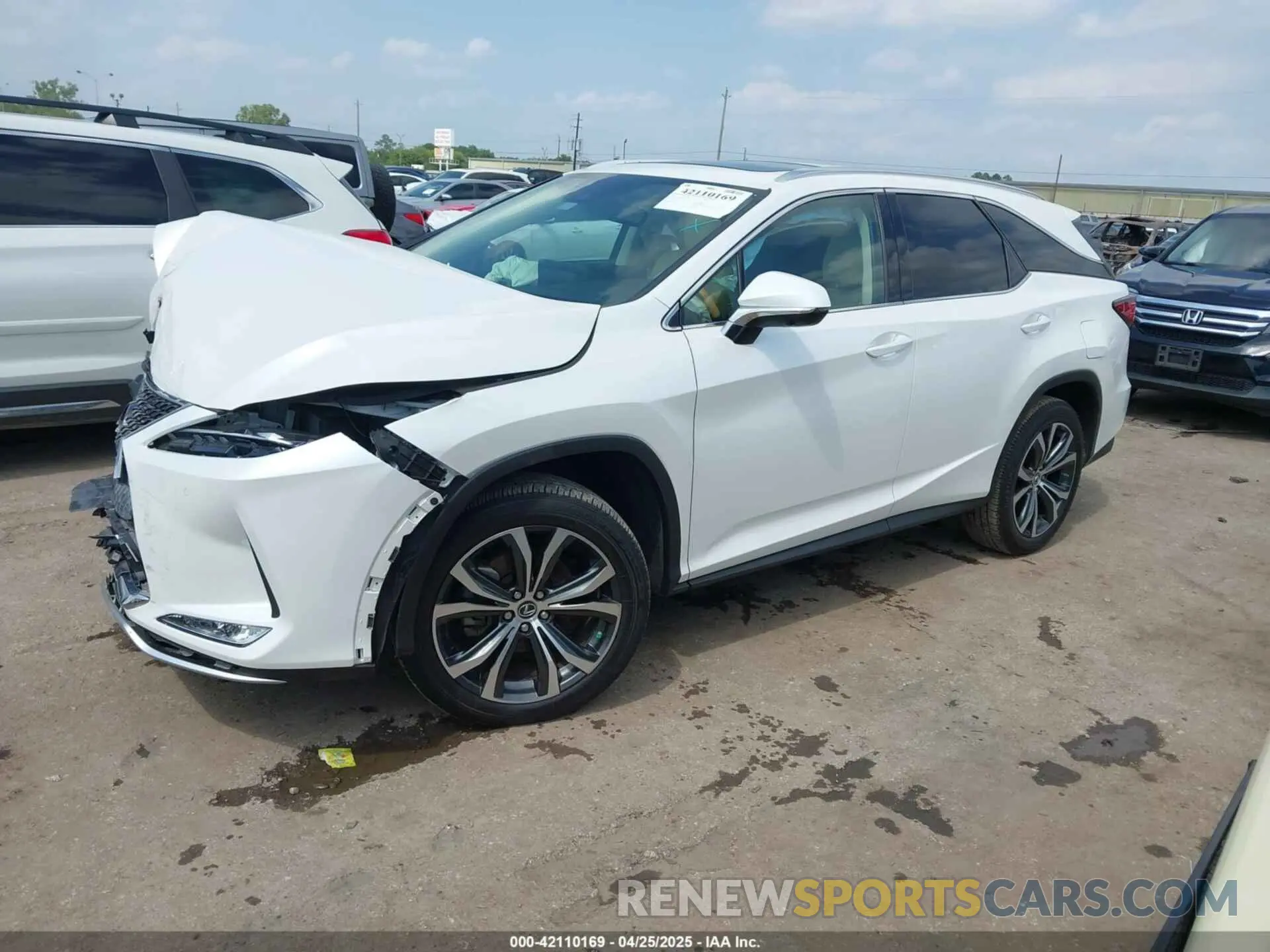 2 fotografías del automóvil dañado JTJHZKEA0N2023714 LEXUS RX 350L 2022