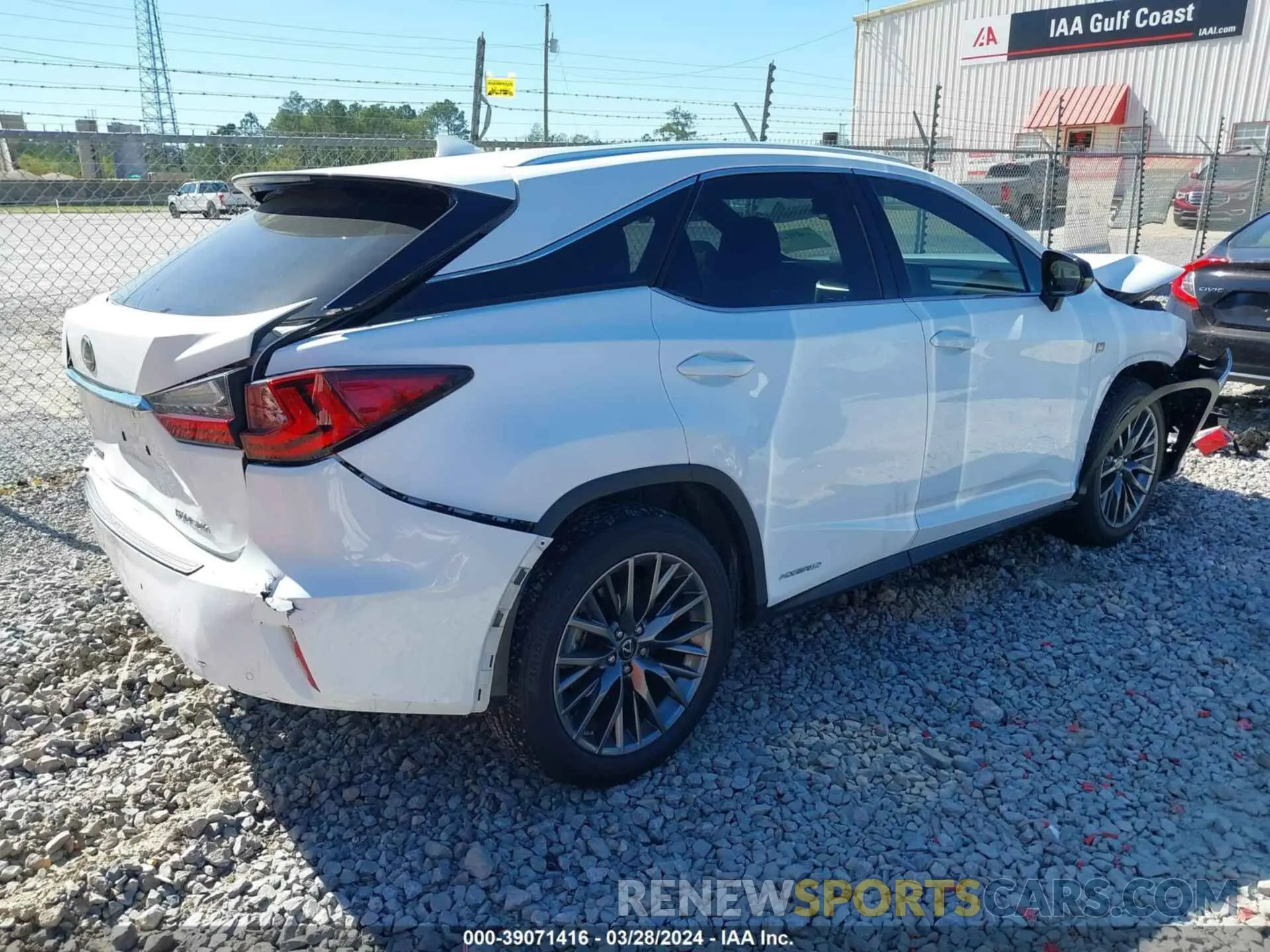 4 fotografías del automóvil dañado 2T2BGMCA9KC031025 LEXUS RX 450H 2019