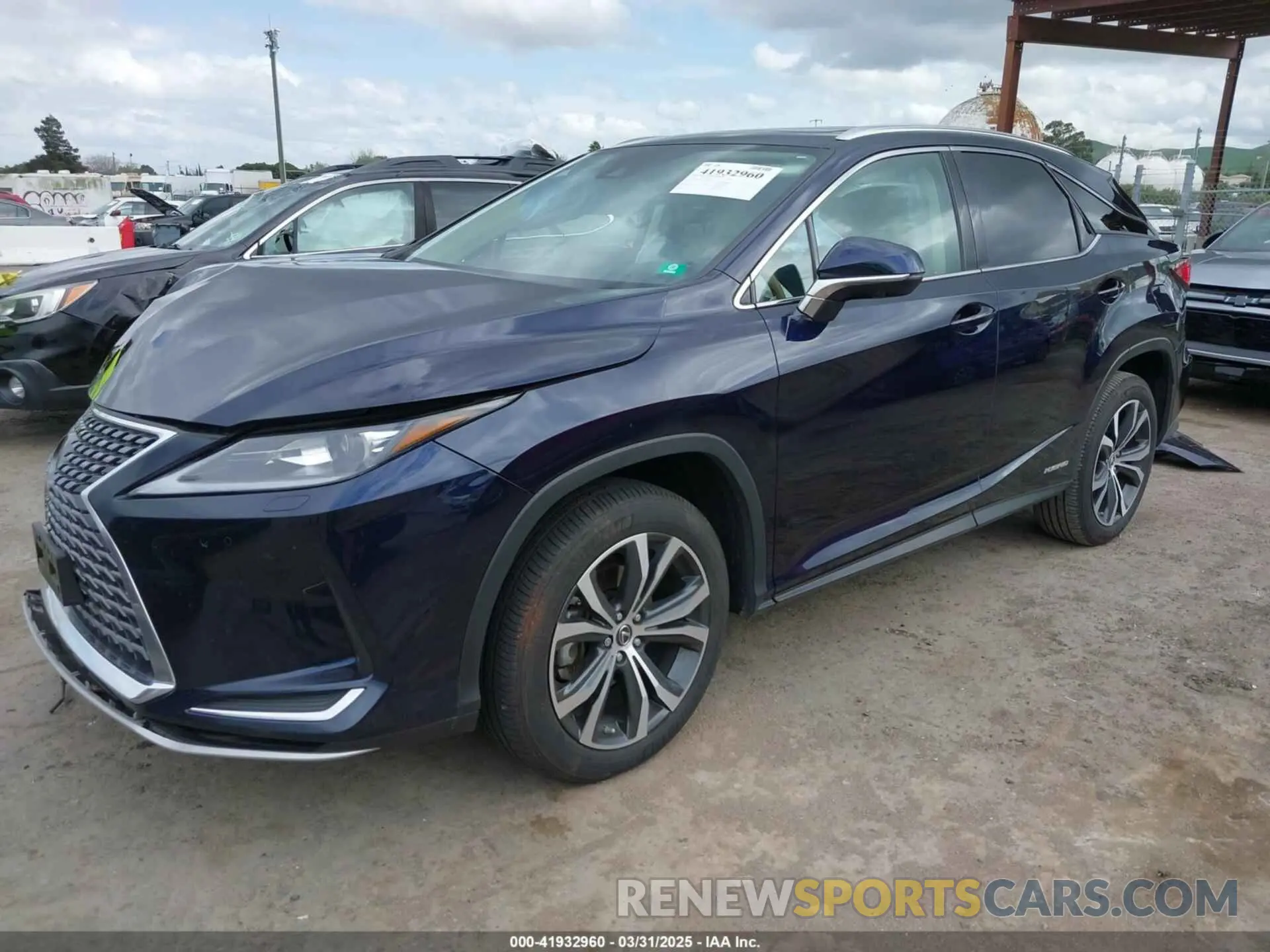 2 fotografías del automóvil dañado 2T2HGMDA6LC047628 LEXUS RX 450H 2020