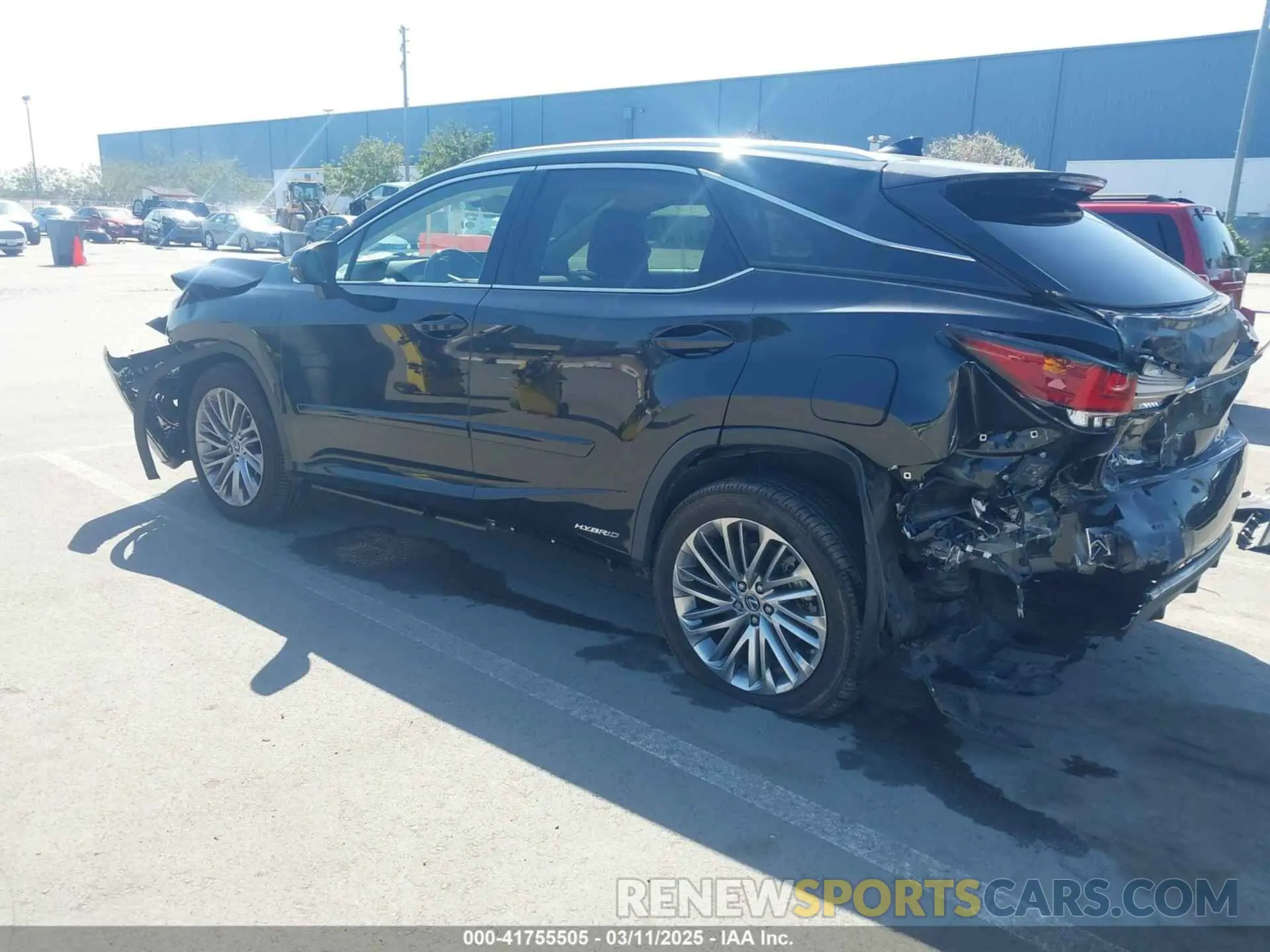 3 fotografías del automóvil dañado 2T2JGMDA0LC048405 LEXUS RX 450H 2020