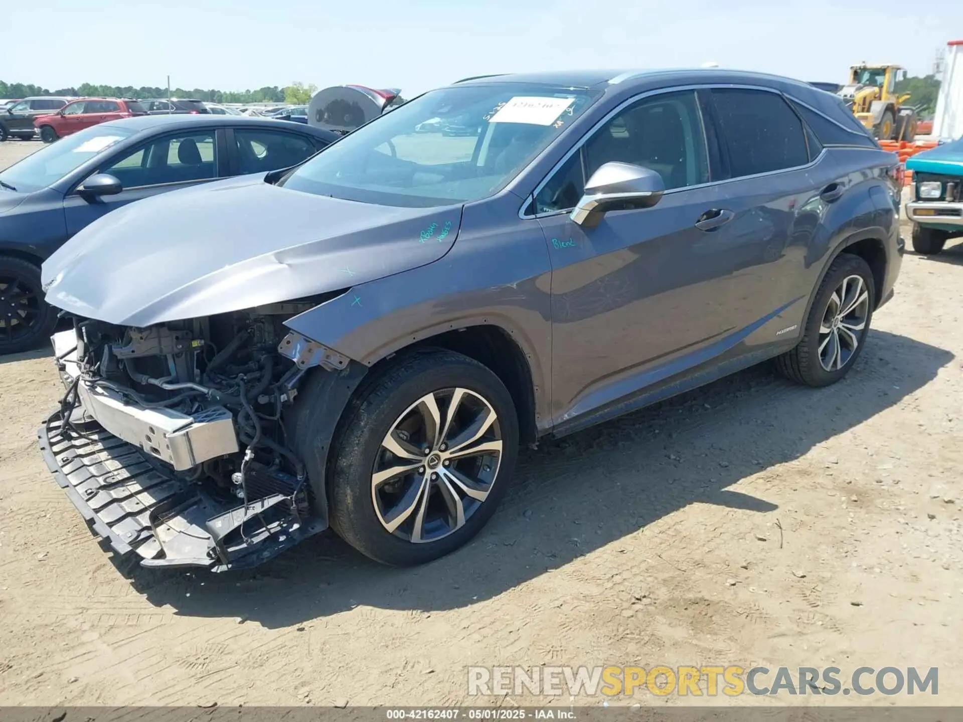 2 fotografías del automóvil dañado 2T2HGMDA6MC065516 LEXUS RX 450H 2021