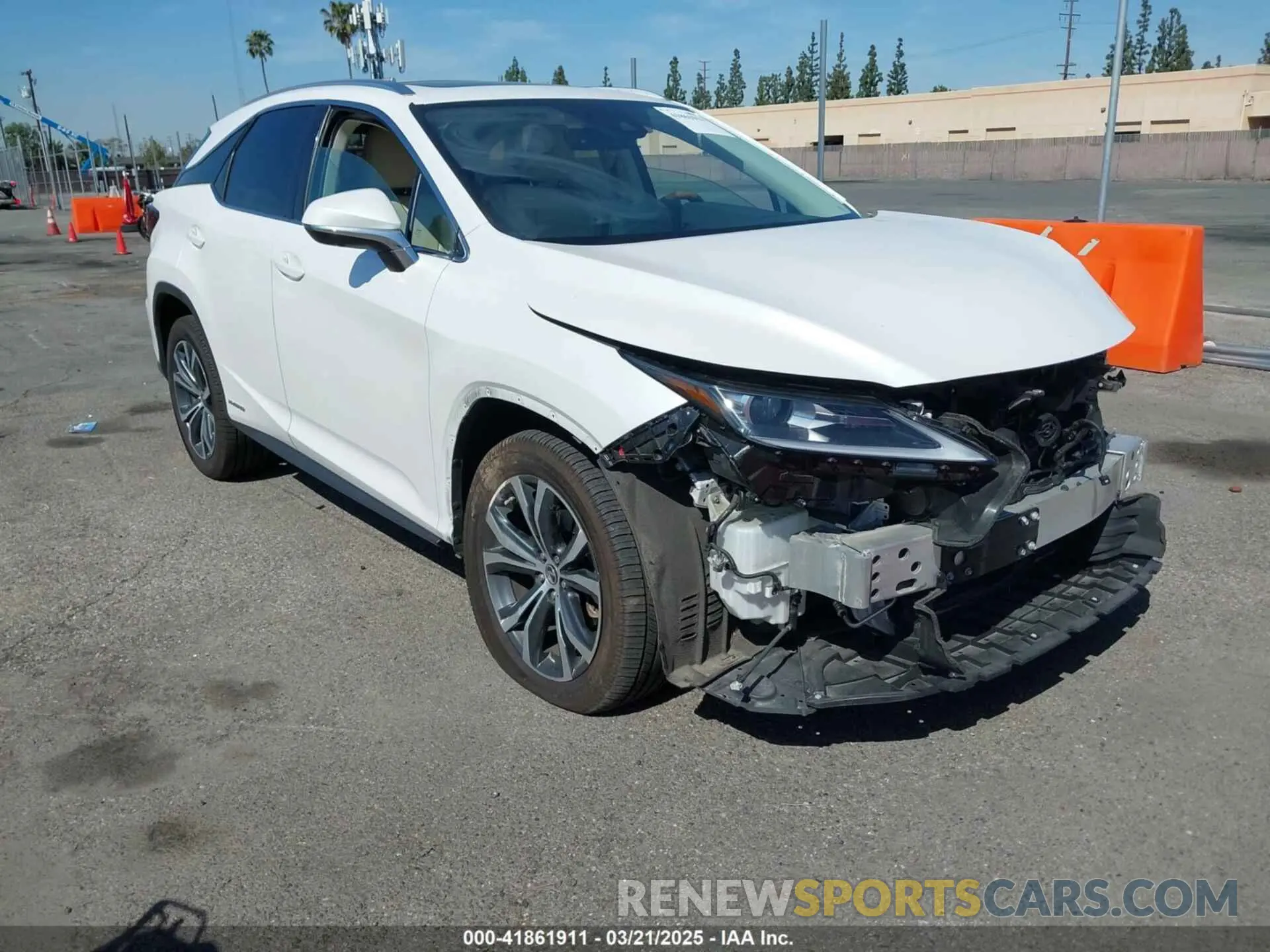 1 fotografías del automóvil dañado 2T2HGMDAXMC059802 LEXUS RX 450H 2021