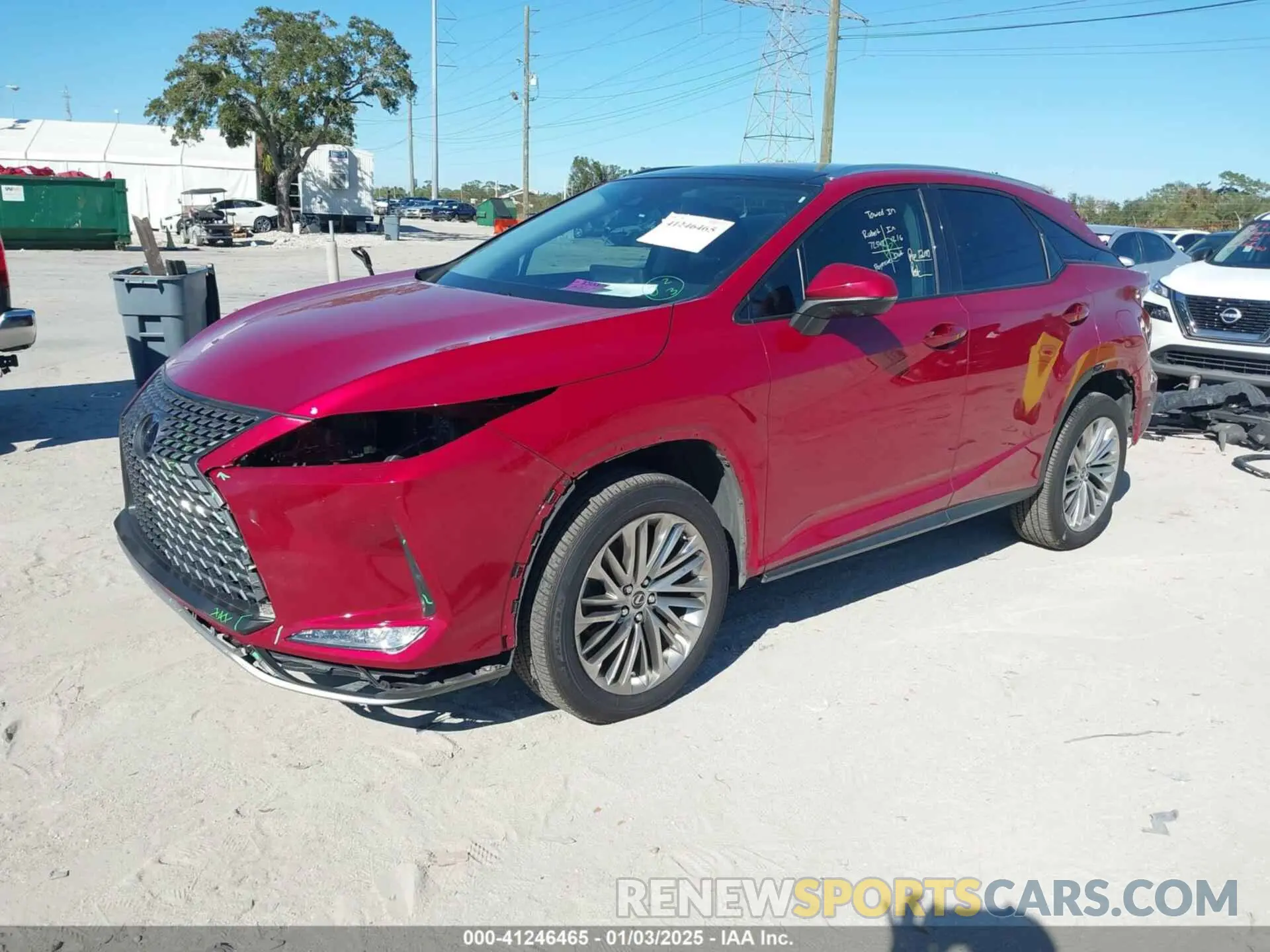2 fotografías del automóvil dañado 2T2JGMDA1MC065053 LEXUS RX 450H 2021