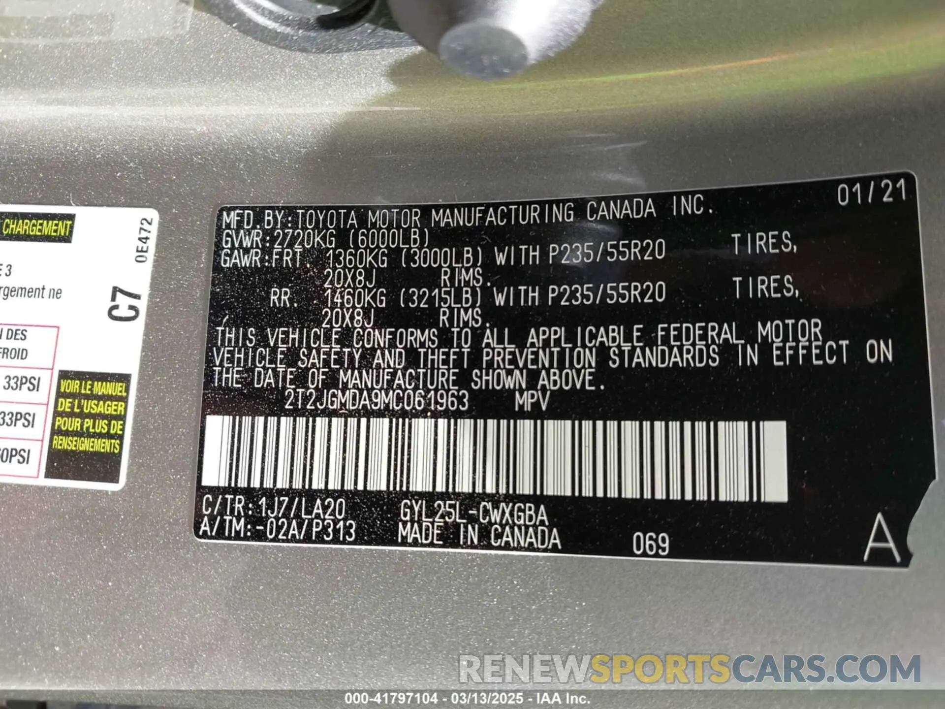 9 fotografías del automóvil dañado 2T2JGMDA9MC061963 LEXUS RX 450H 2021