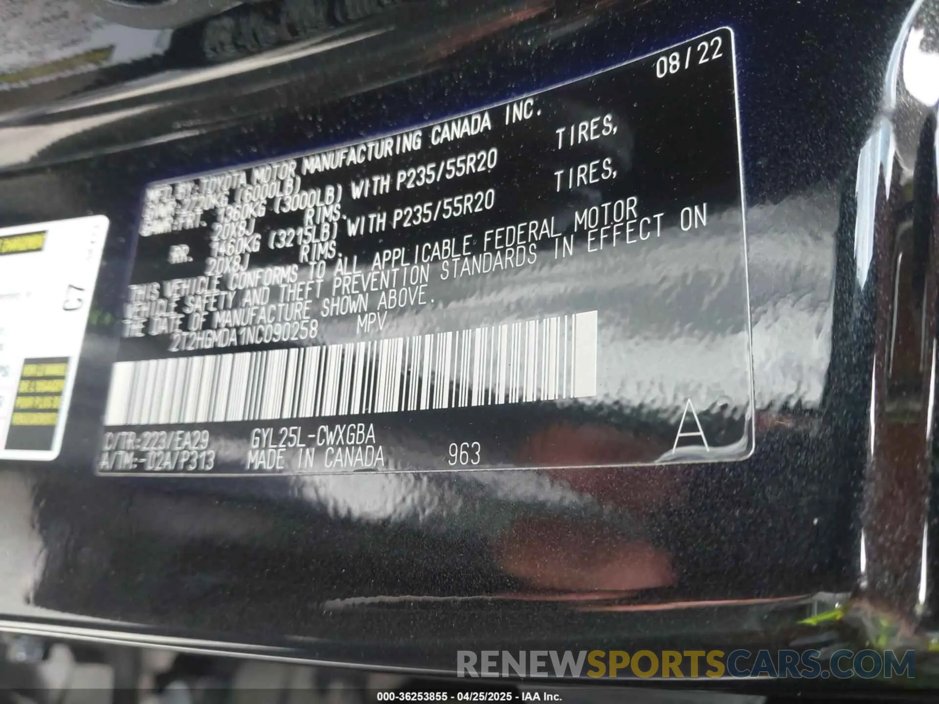 9 fotografías del automóvil dañado 2T2HGMDA1NC090258 LEXUS RX 450H 2022