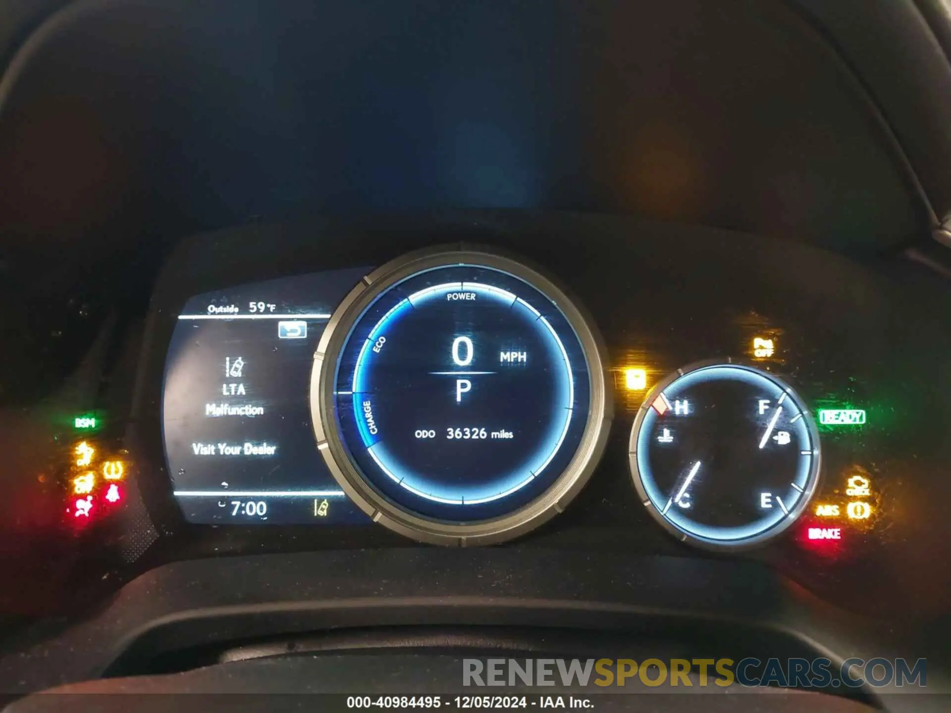 7 fotografías del automóvil dañado 2T2SGMDA1NC083638 LEXUS RX 450H 2022