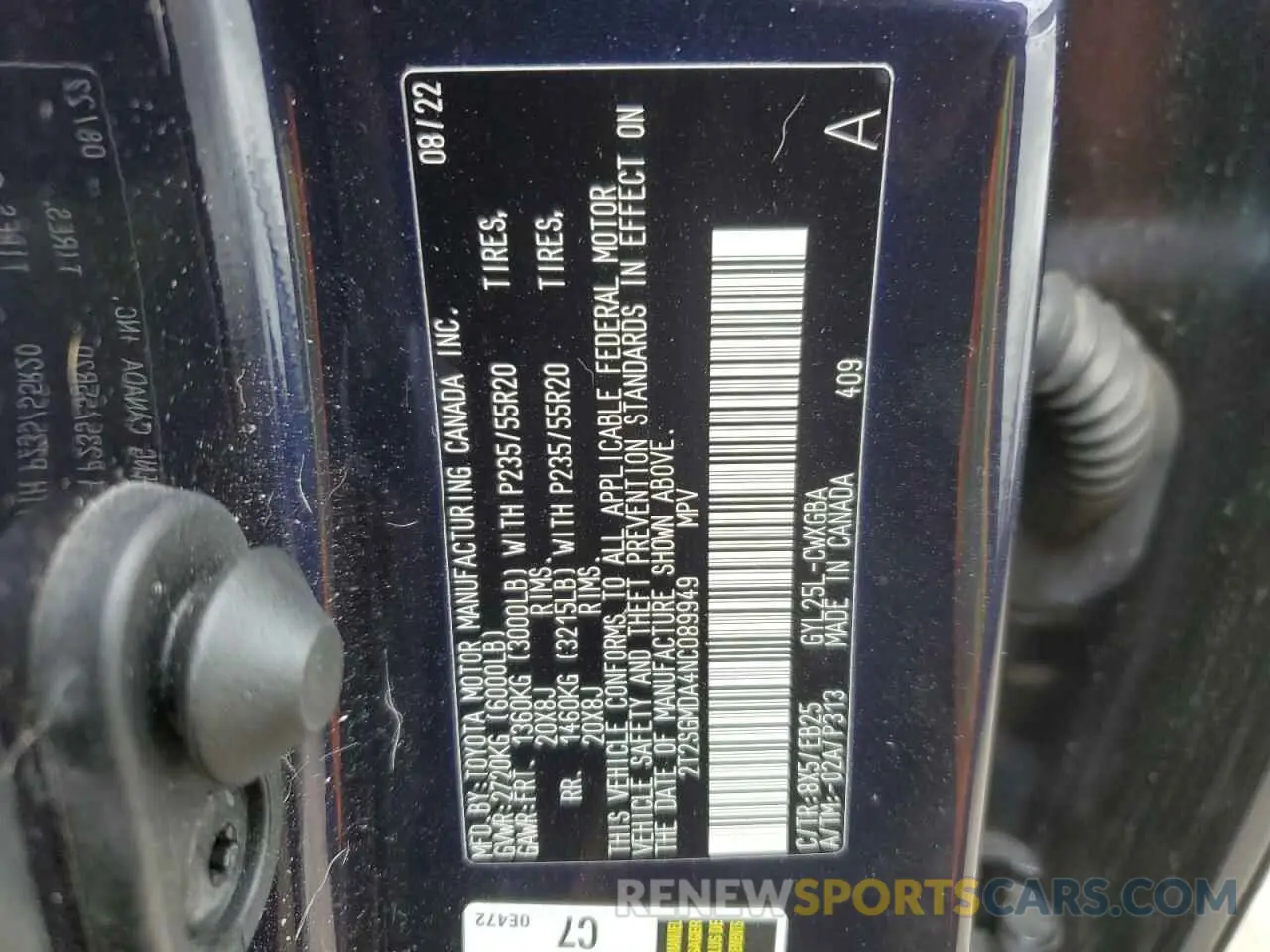 13 fotografías del automóvil dañado 2T2SGMDA4NC089949 LEXUS RX 450H F 2022