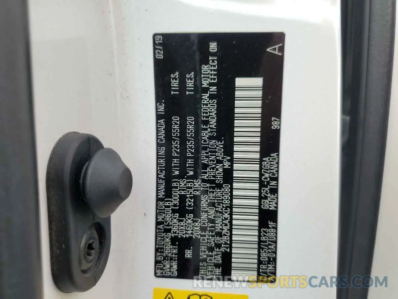 14 fotografías del automóvil dañado 2T2BZMCA3KC189080 LEXUS RX350 2019