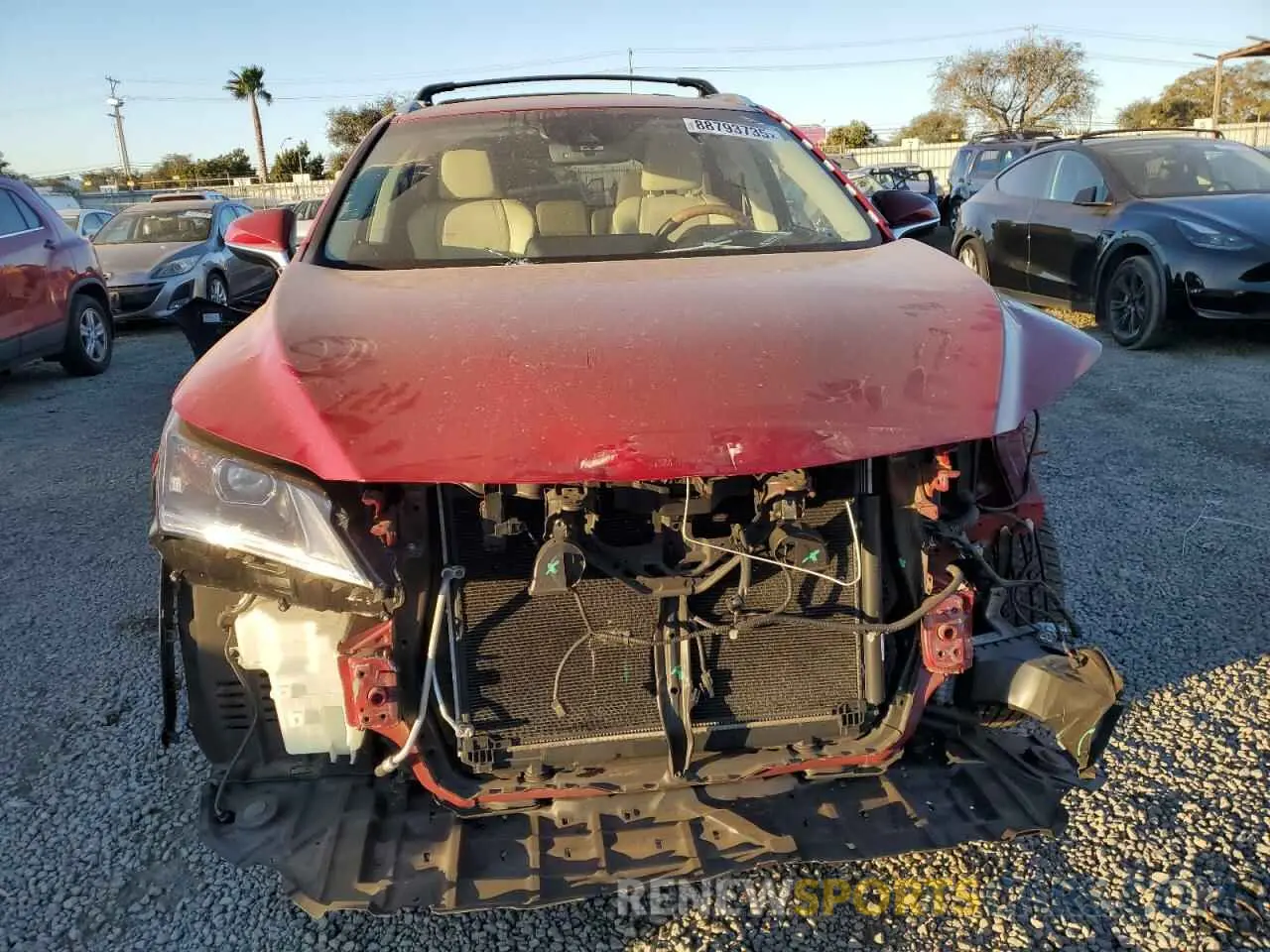 5 fotografías del automóvil dañado 2T2ZZMCA4KC143580 LEXUS RX350 2019