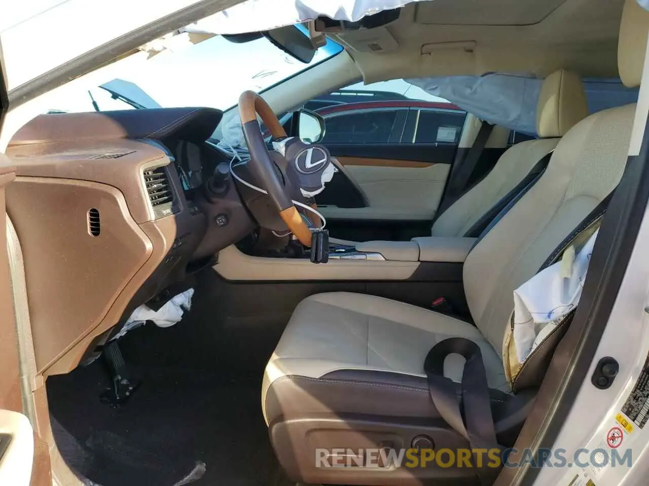 7 fotografías del automóvil dañado 2T2ZZMCA8KC142688 LEXUS RX350 2019