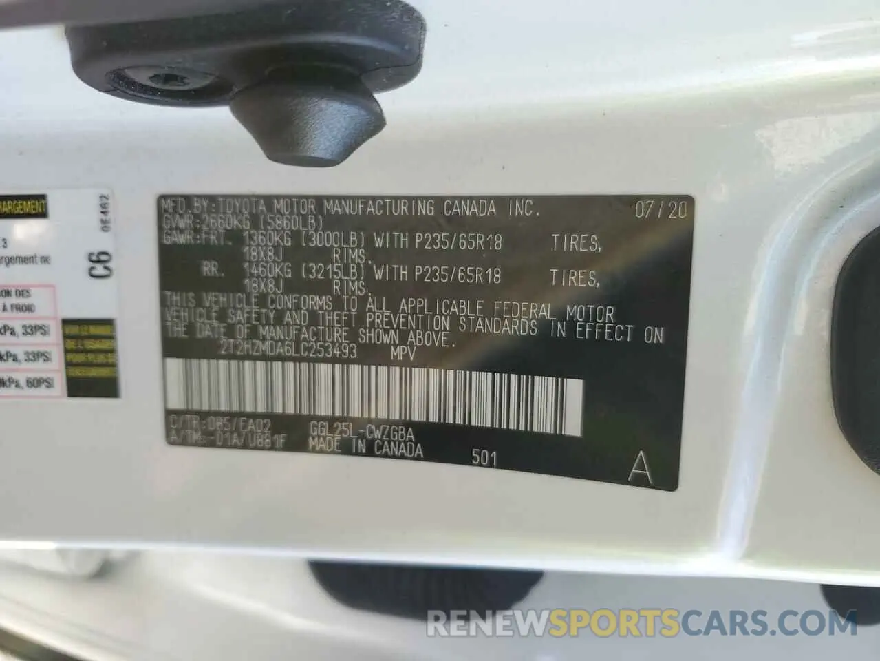 13 fotografías del automóvil dañado 2T2HZMDA6LC253493 LEXUS RX350 2020