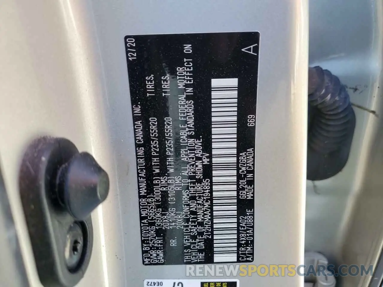 14 fotografías del automóvil dañado 2T2HZMAA7MC194895 LEXUS RX350 2021