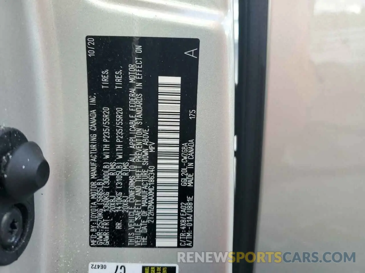 15 fotografías del automóvil dañado 2T2HZMAAXMC186340 LEXUS RX350 2021