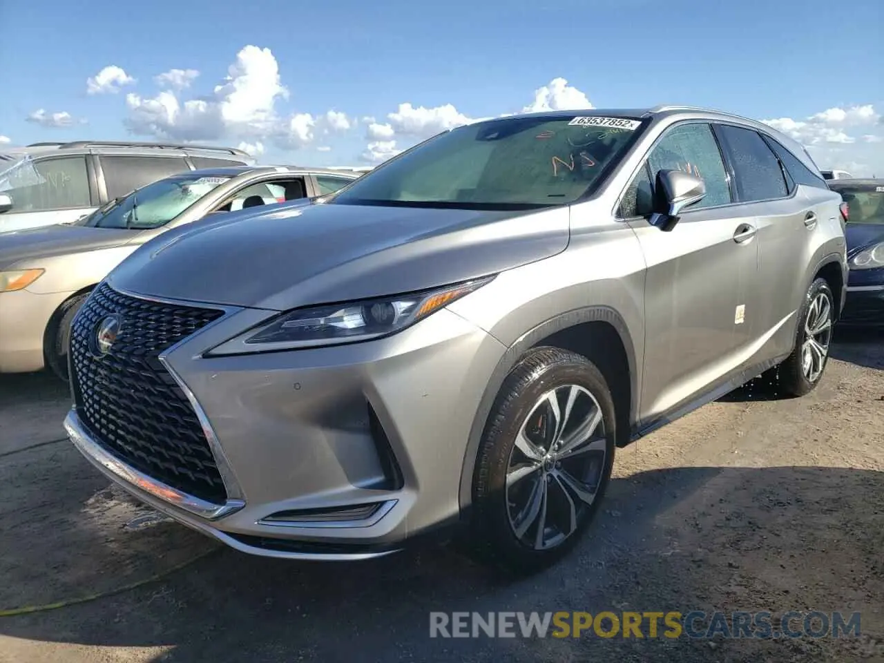 2 fotografías del automóvil dañado JTJHZKEA7M2019383 LEXUS RX350 2021