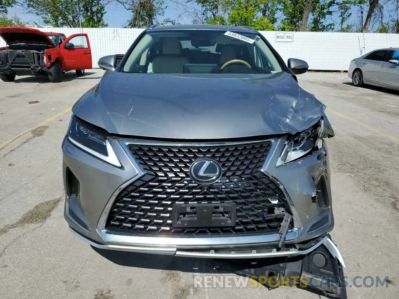 5 fotografías del automóvil dañado JTJHZKFA2M2030340 LEXUS RX350 2021