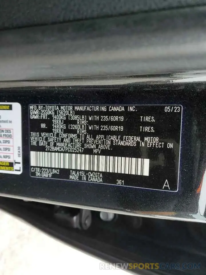 15 fotografías del automóvil dañado 2T2BAMCA7PC025247 LEXUS RX350 2023