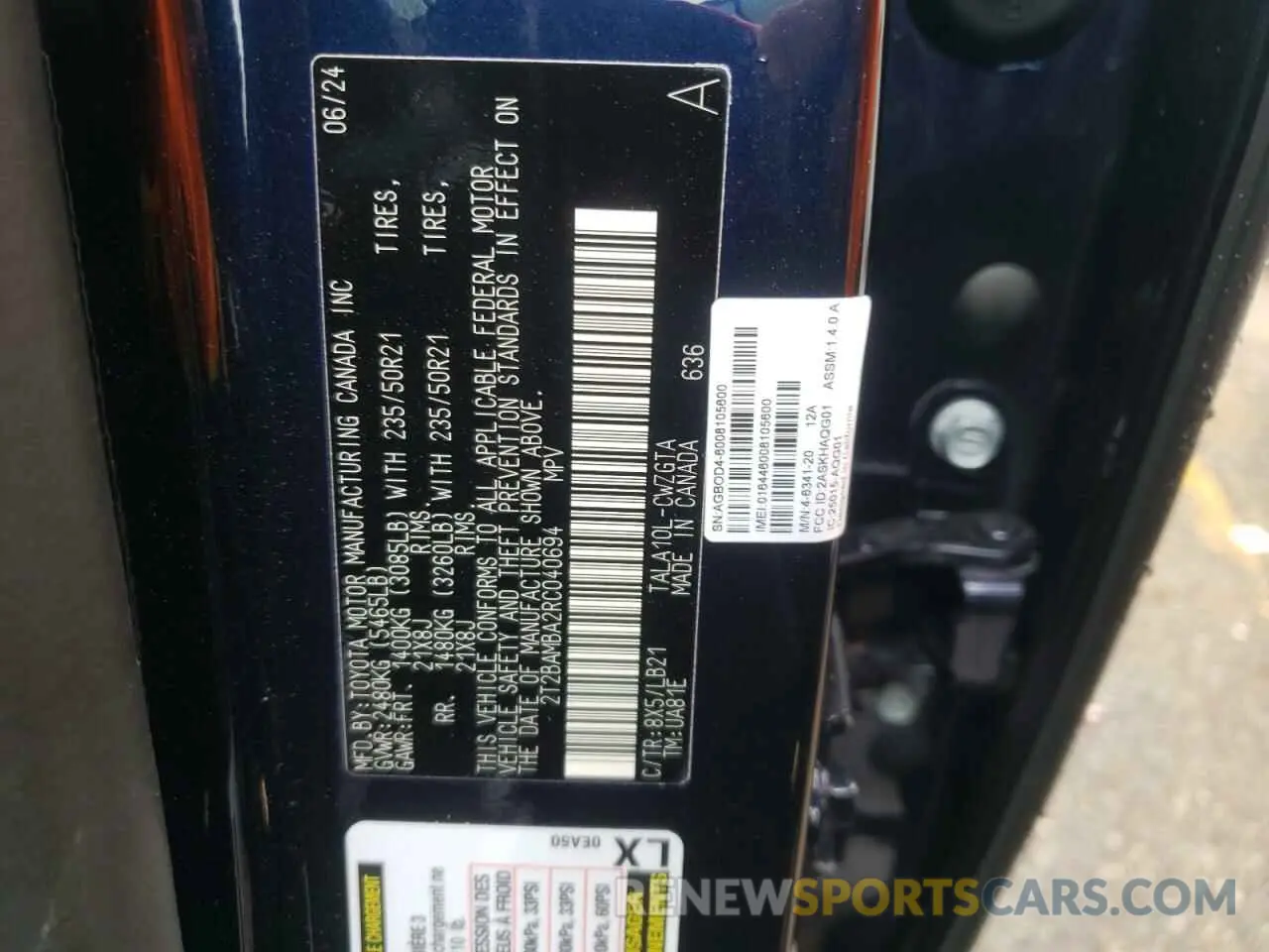 14 fotografías del automóvil dañado 2T2BAMBA2RC040694 LEXUS RX350 2024