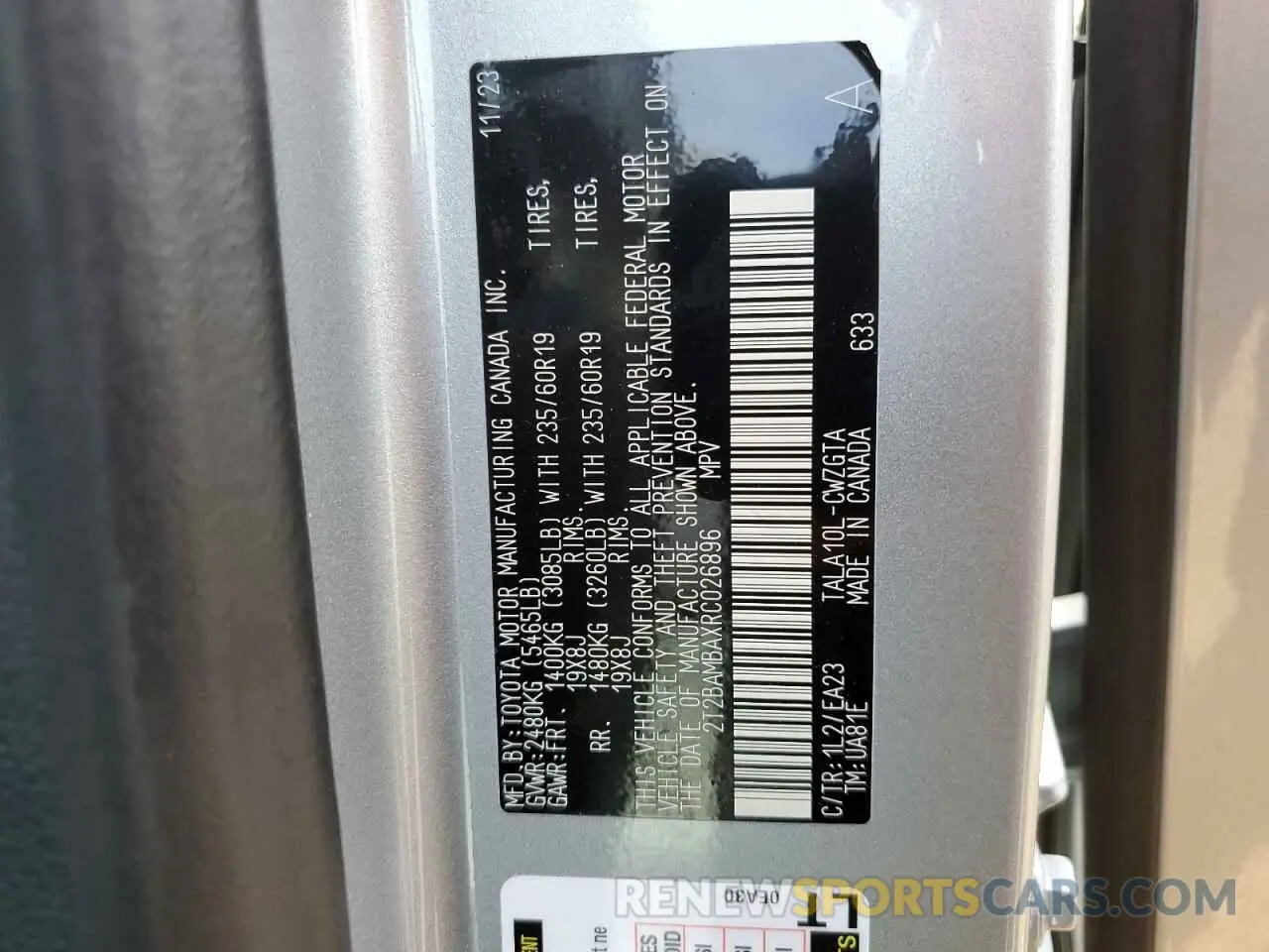 13 fotografías del automóvil dañado 2T2BAMBAXRC026896 LEXUS RX350 2024