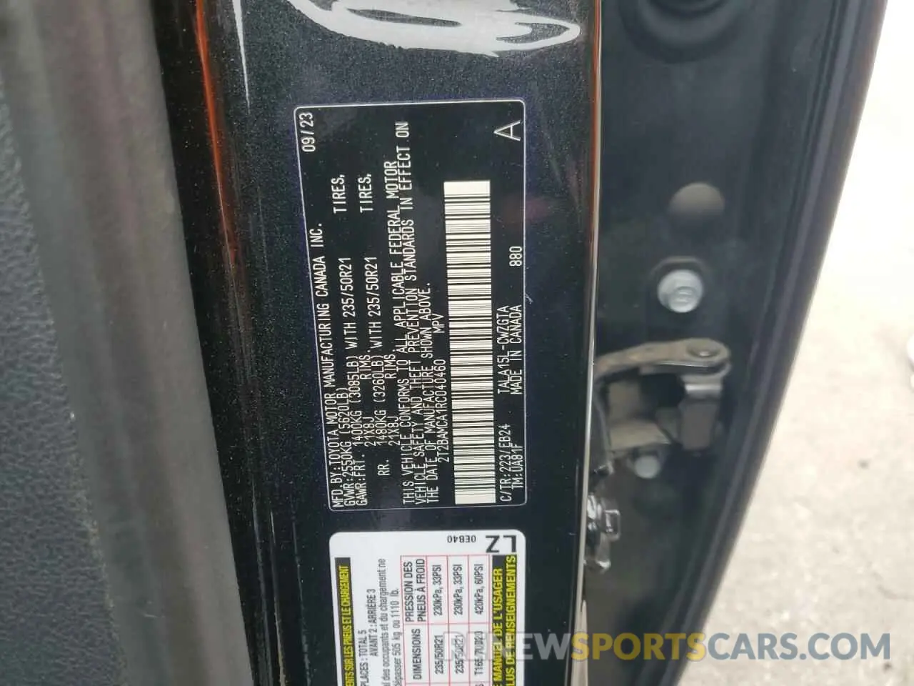 15 fotografías del automóvil dañado 2T2BAMCA1RC040460 LEXUS RX350 2024