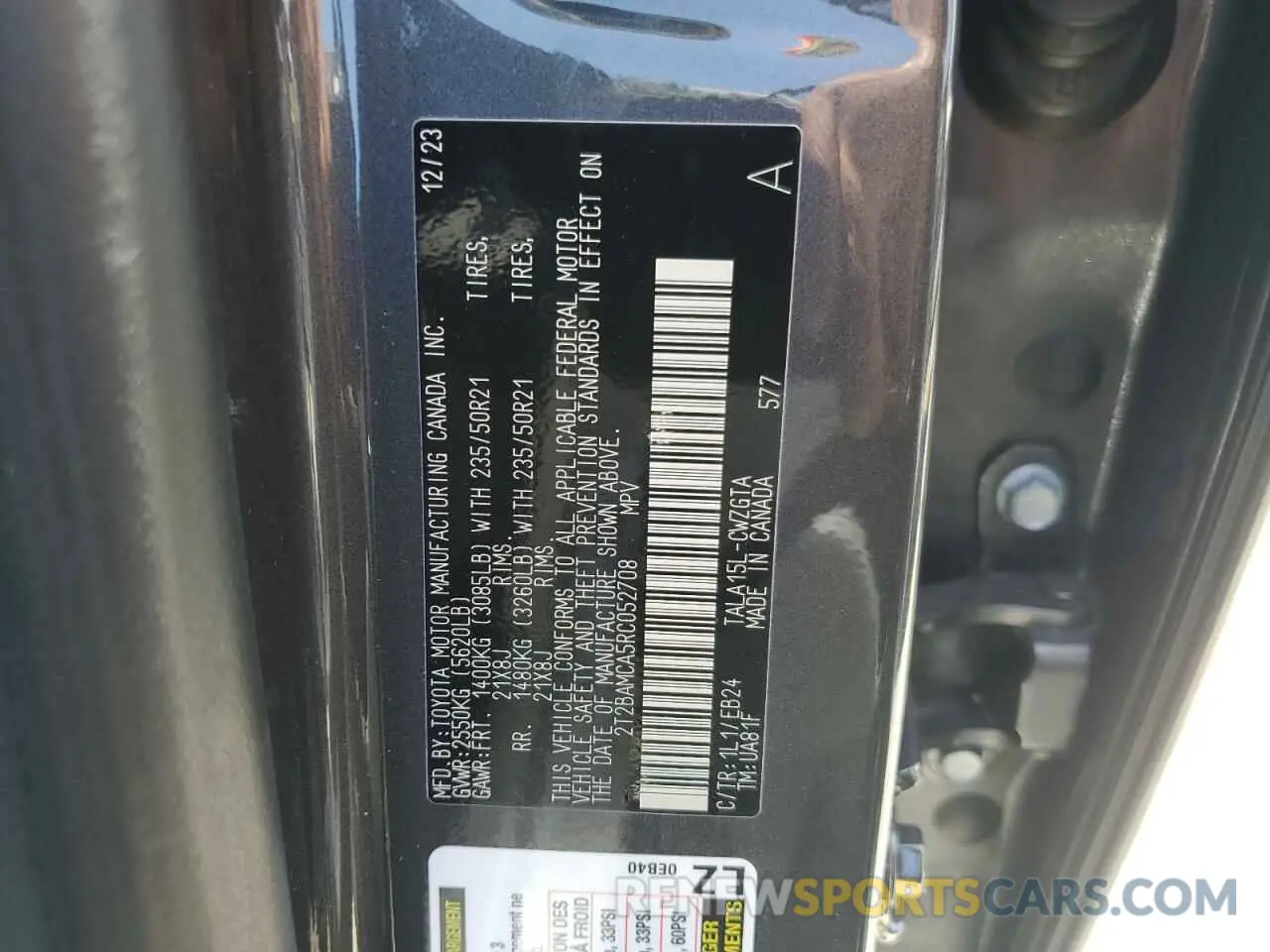 13 fotografías del automóvil dañado 2T2BAMCA5RC052708 LEXUS RX350 2024