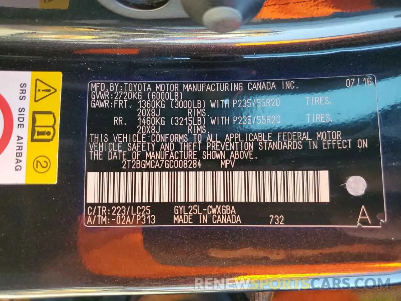 13 fotografías del automóvil dañado 2T2BGMCA7GC008284 LEXUS RX450 2016