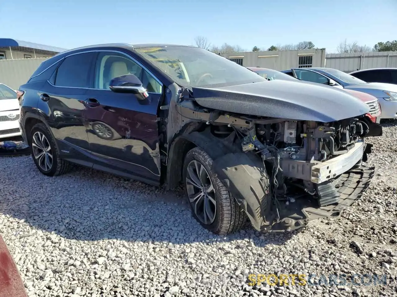 4 fotografías del automóvil dañado 2T2BGMCA5KC042037 LEXUS RX450 2019