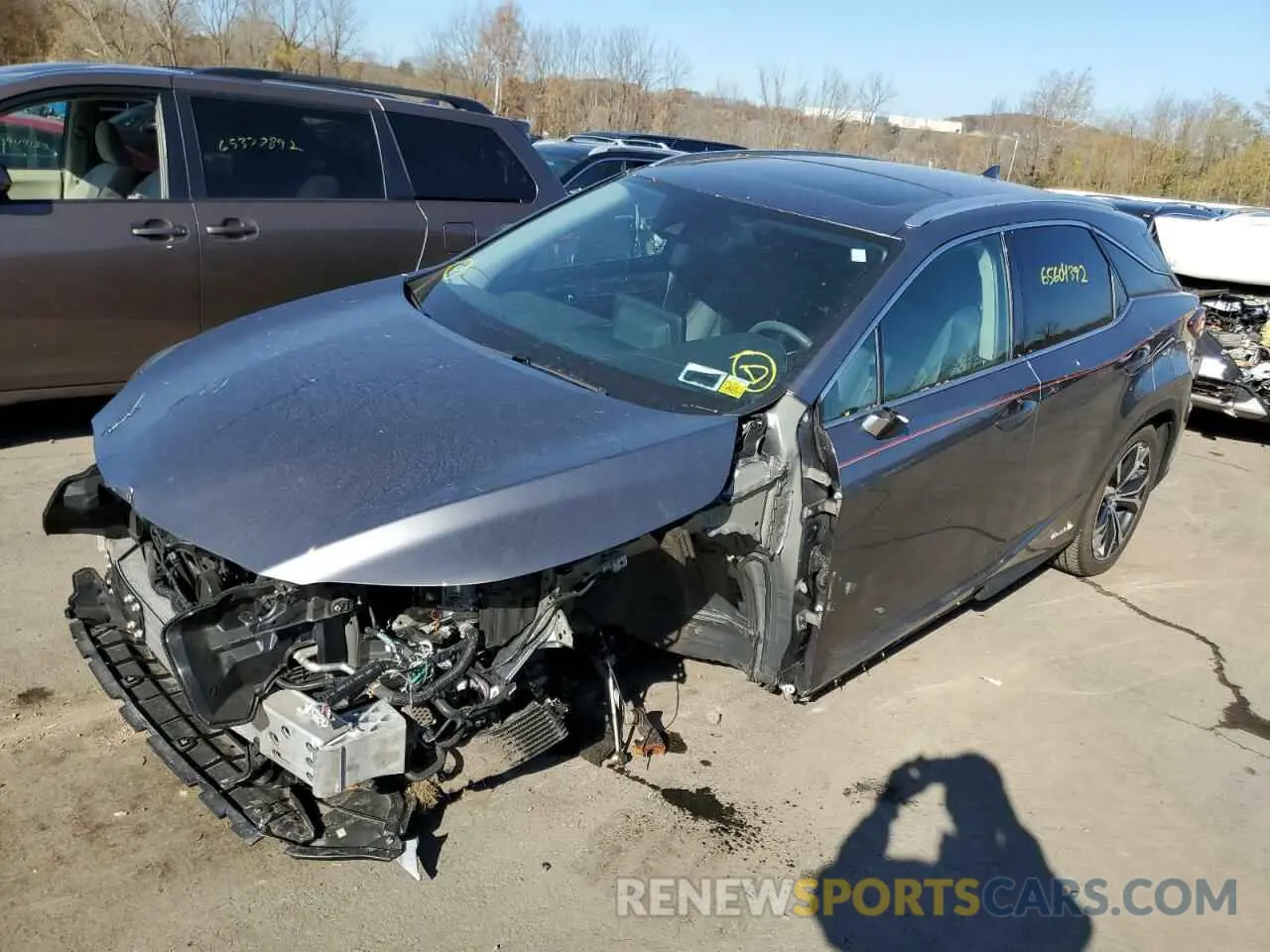 2 fotografías del automóvil dañado 2T2HGMDA6LC055194 LEXUS RX450 2020