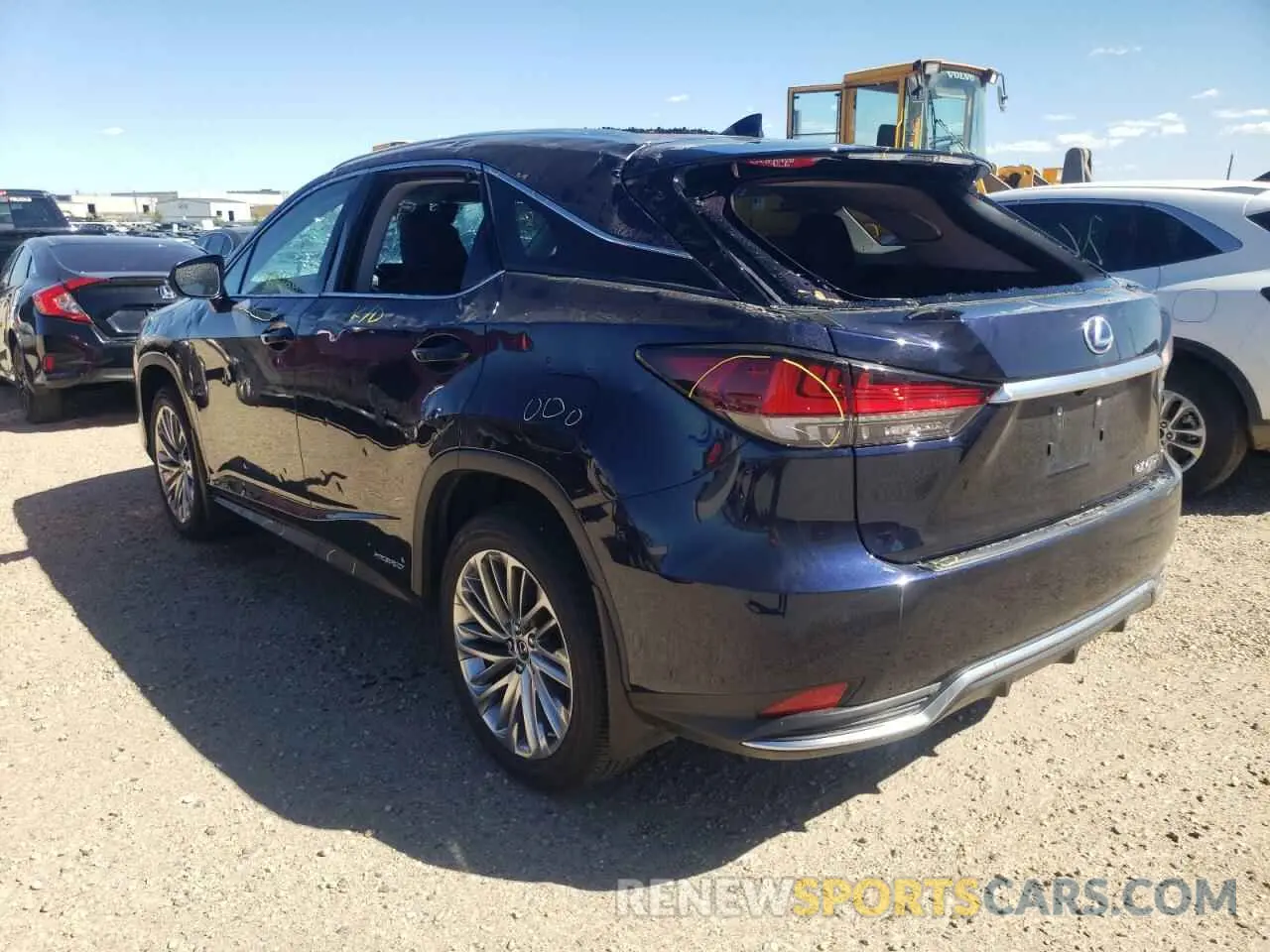 3 fotografías del automóvil dañado 2T2JGMDA2LC052391 LEXUS RX450 2020