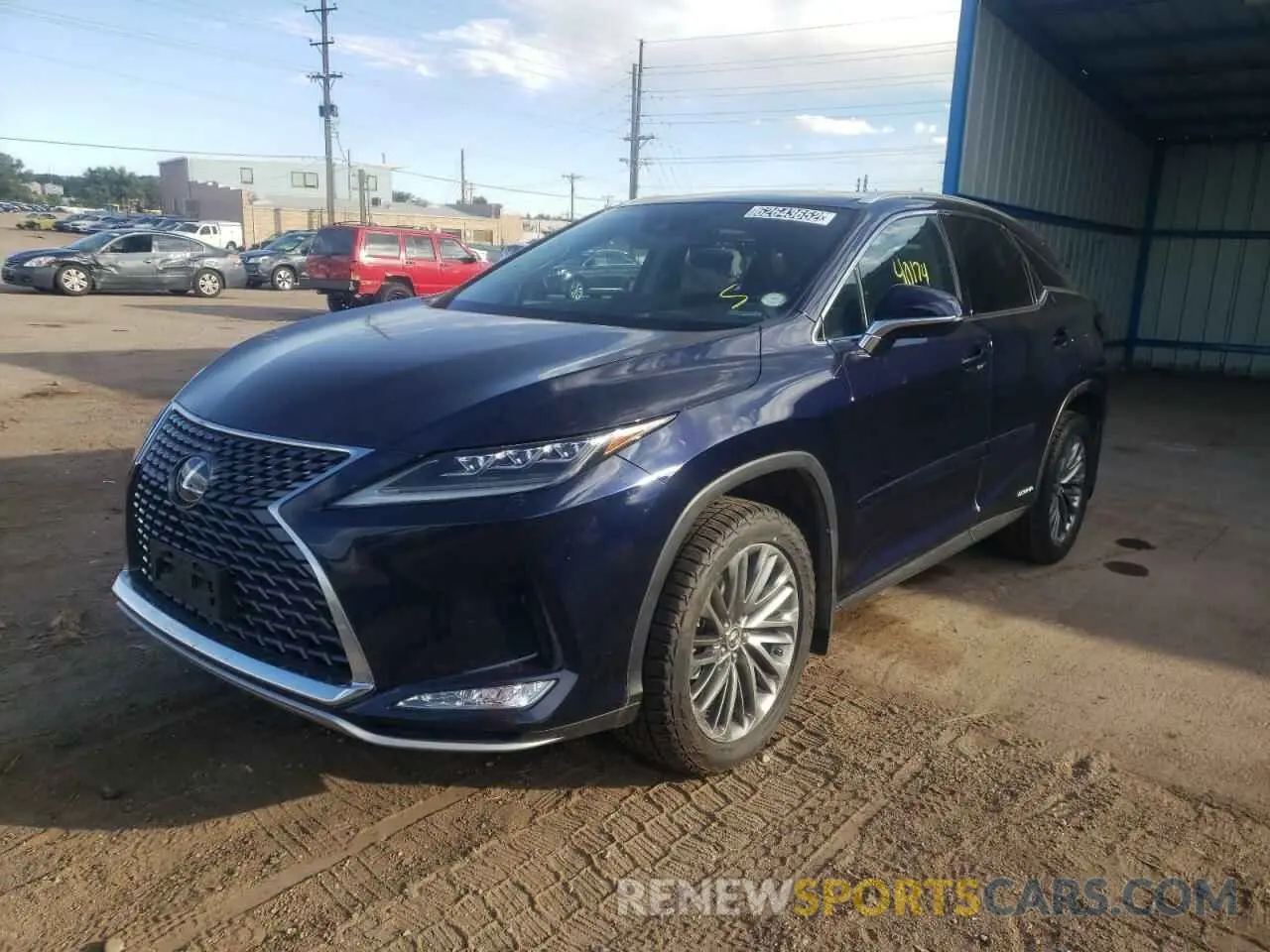 2 fotografías del automóvil dañado 2T2JGMDAXLC053028 LEXUS RX450 2020