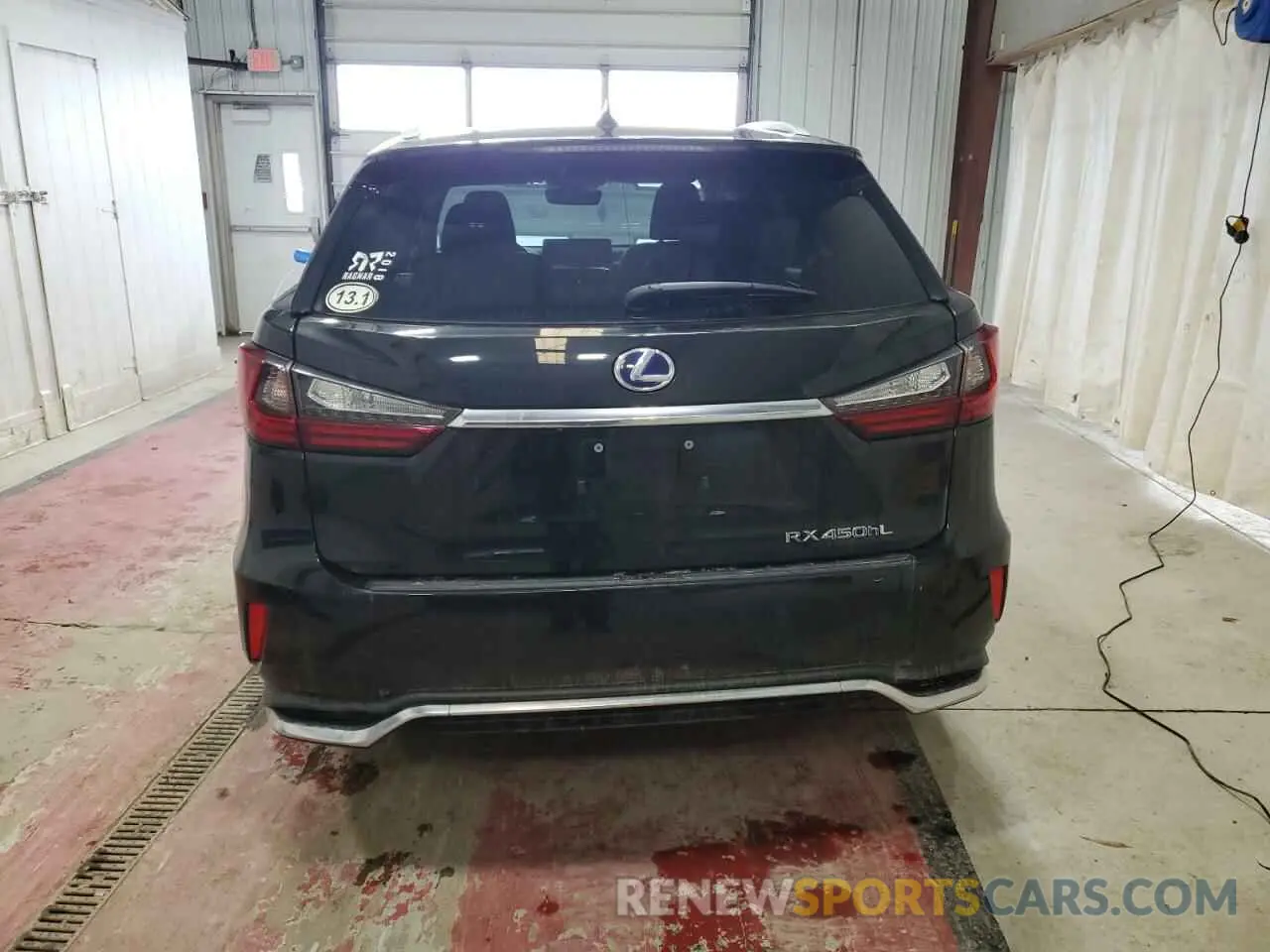 6 fotografías del automóvil dañado JTJHGKFA7L2015613 LEXUS RX450 2020