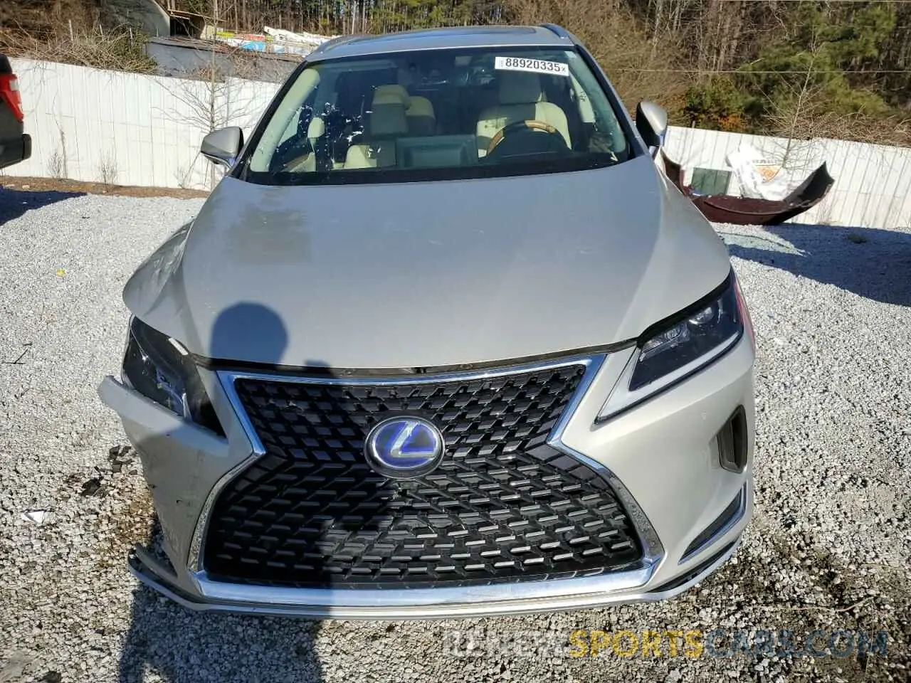 5 fotografías del automóvil dañado JTJHGKFA3M2019630 LEXUS RX450 2021