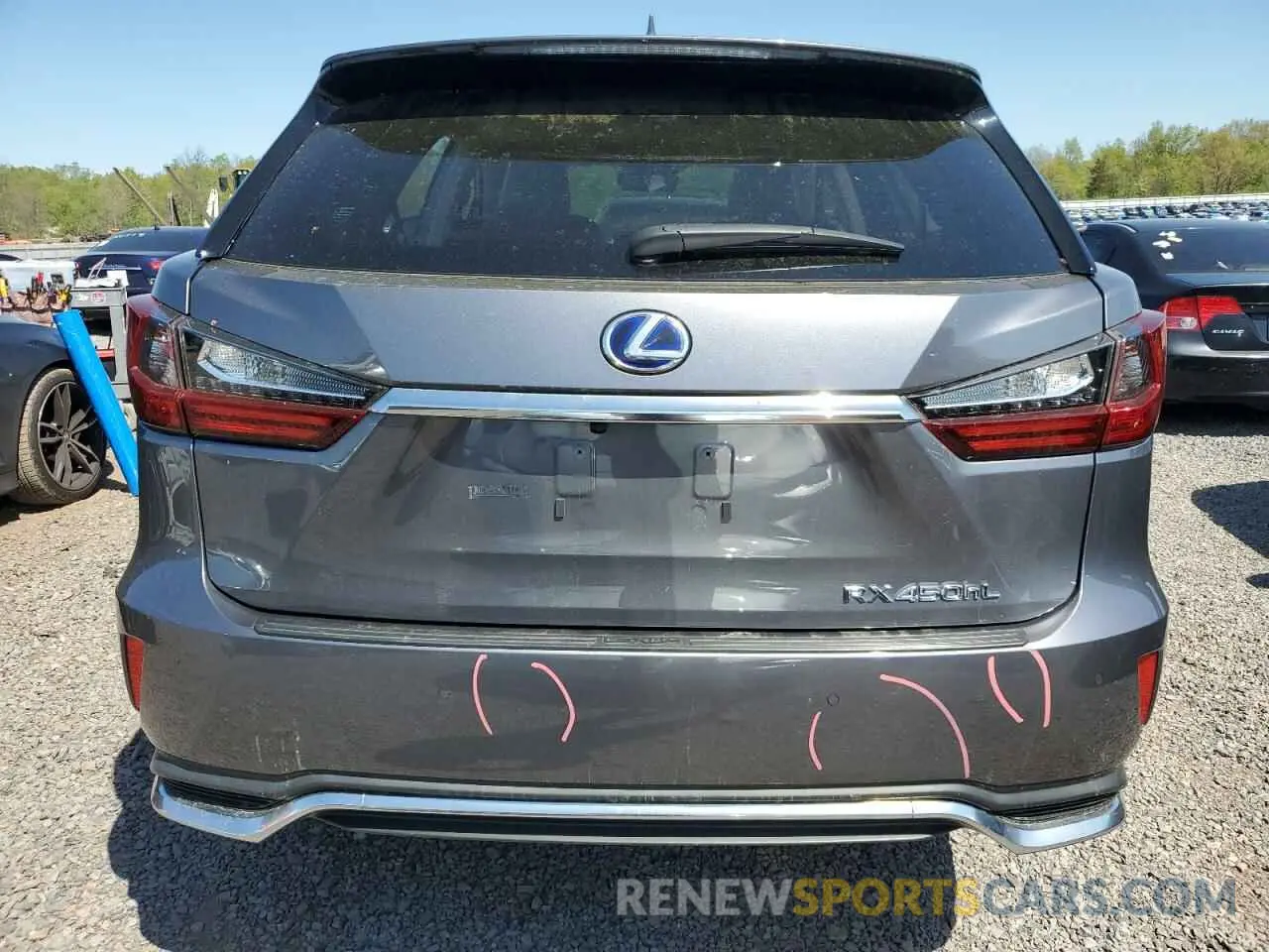 6 fotografías del automóvil dañado JTJHGKFA7M2020683 LEXUS RX450 2021
