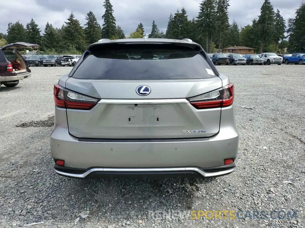 6 fotografías del automóvil dañado 2T2HGMDA2NC081228 LEXUS RX450 2022